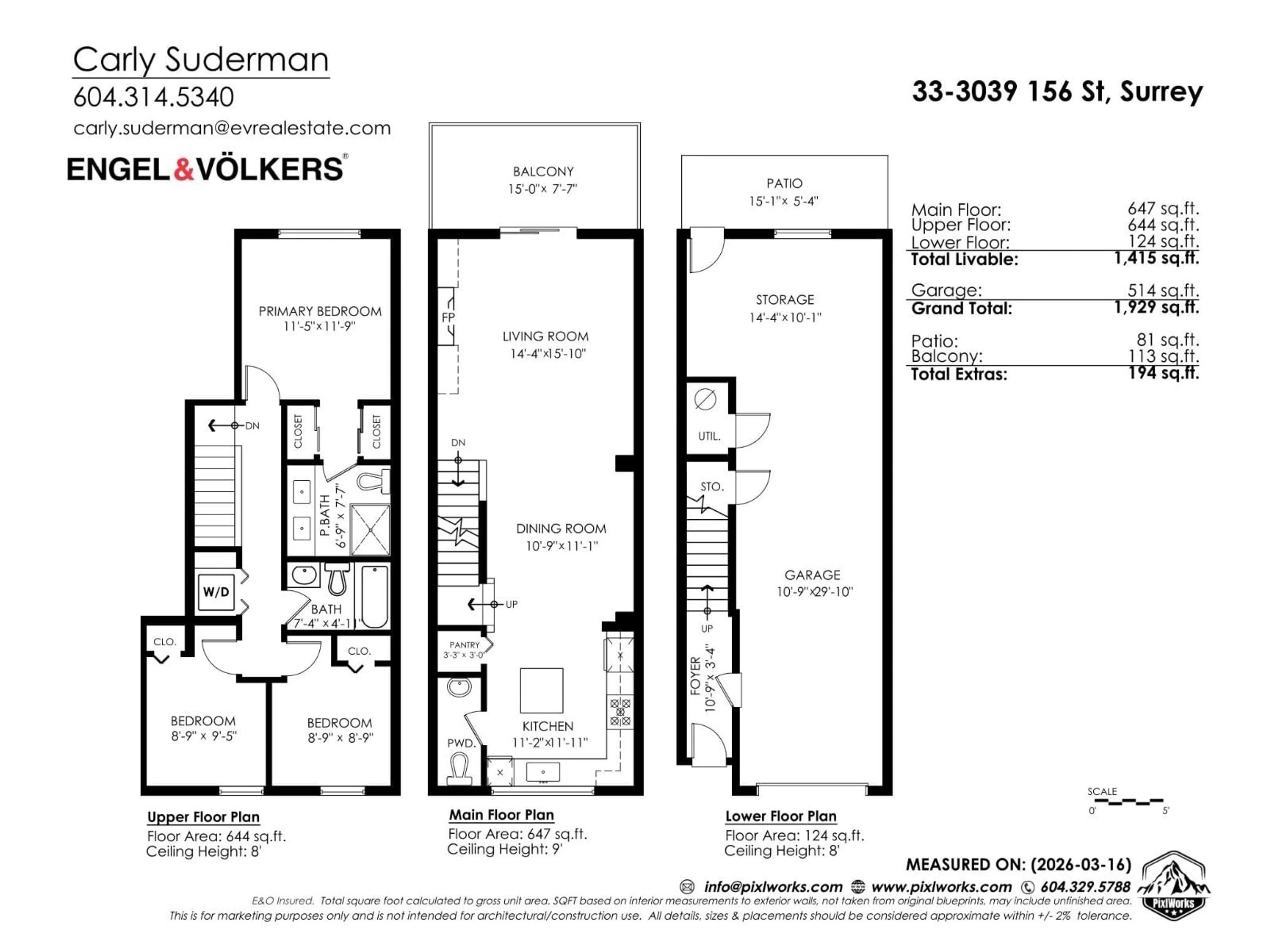 Floor plan for 33 - 3039 156 STREET, Surrey British Columbia V3Z6T5