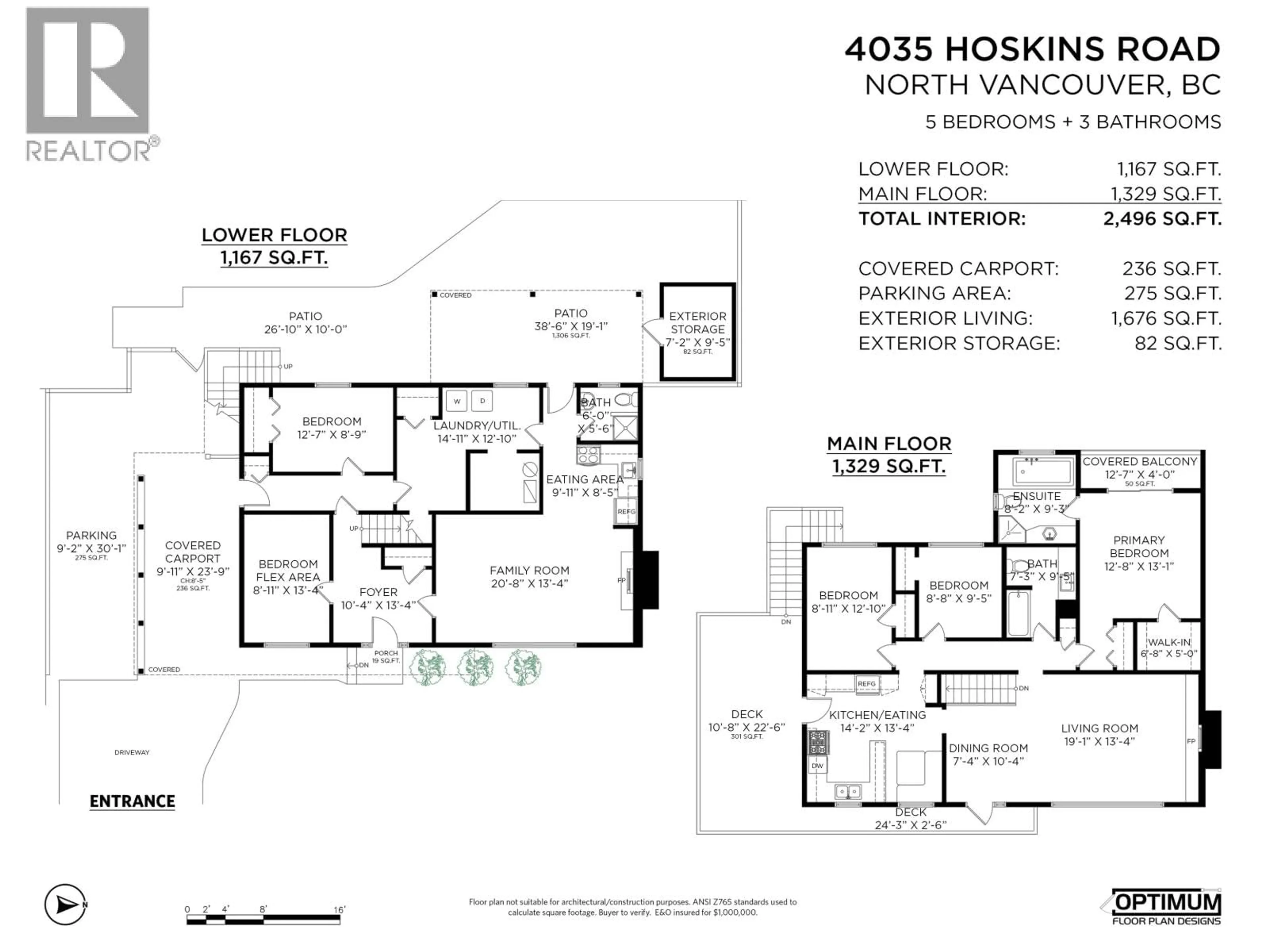 Floor plan for 4035 HOSKINS ROAD, North Vancouver British Columbia V7K2P4