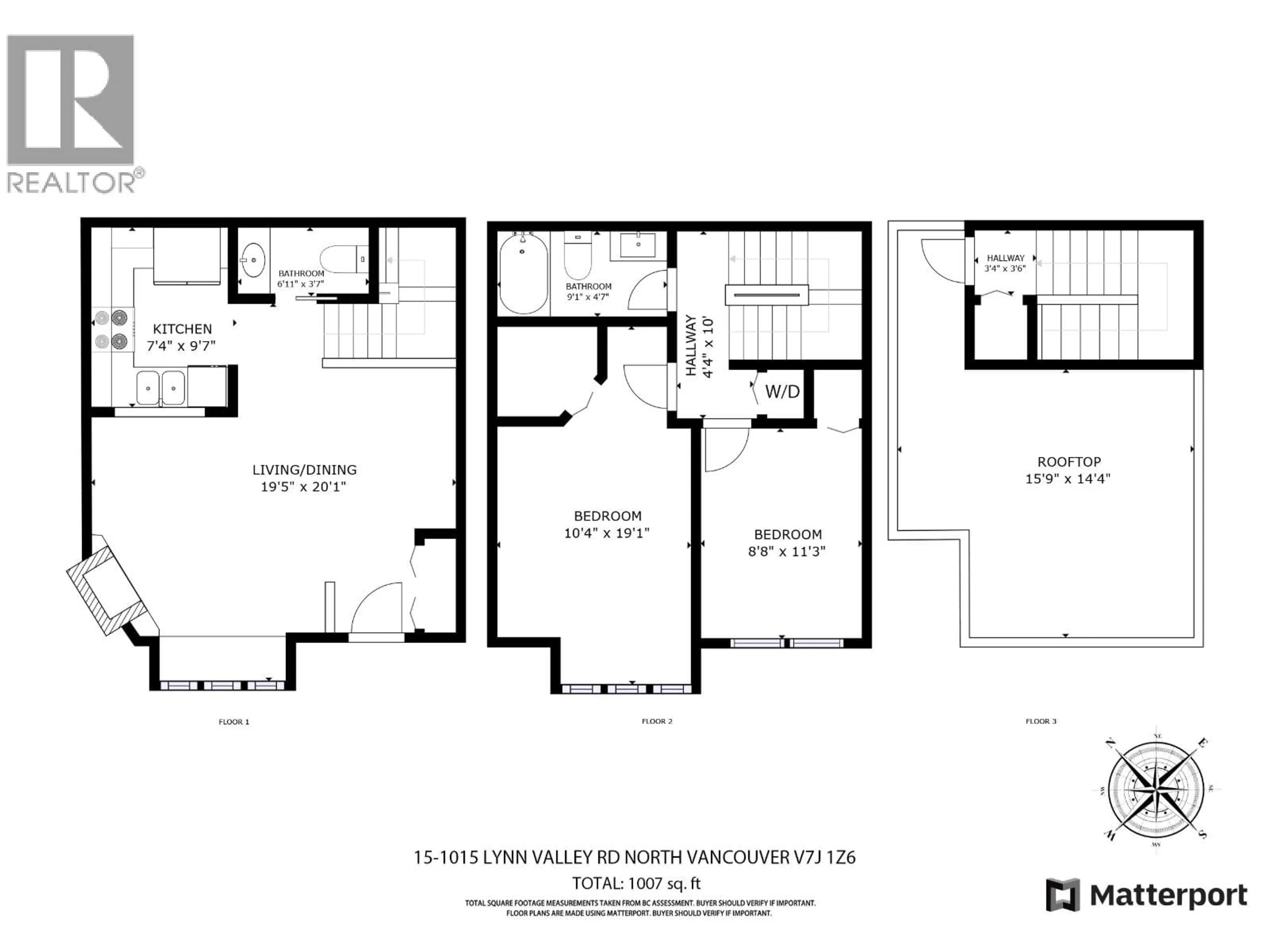 Floor plan for 15 - 1015 LYNN VALLEY ROAD, North Vancouver British Columbia V7J1Z6