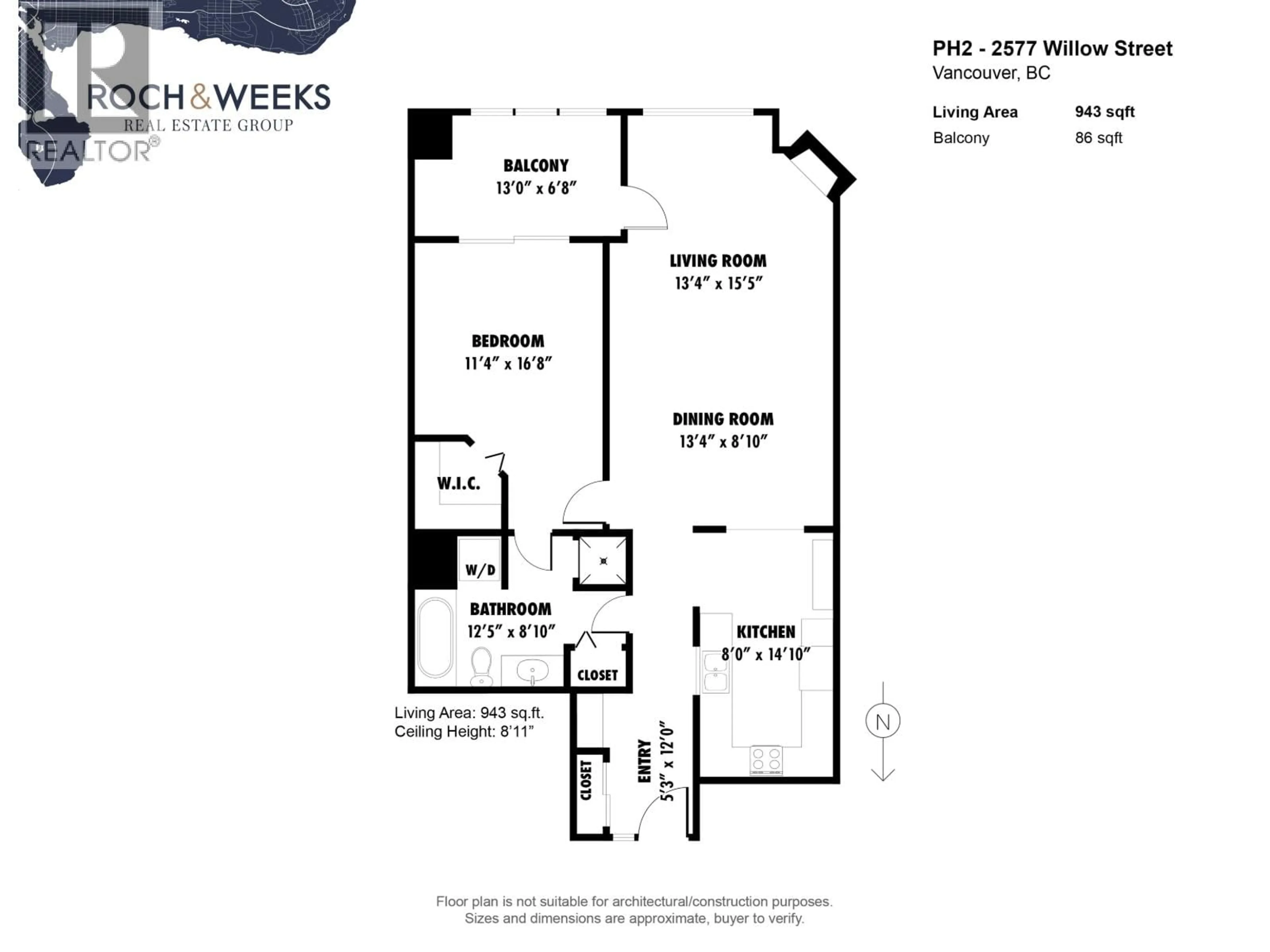Floor plan for PH2 - 2577 WILLOW STREET, Vancouver British Columbia V5Z3N8