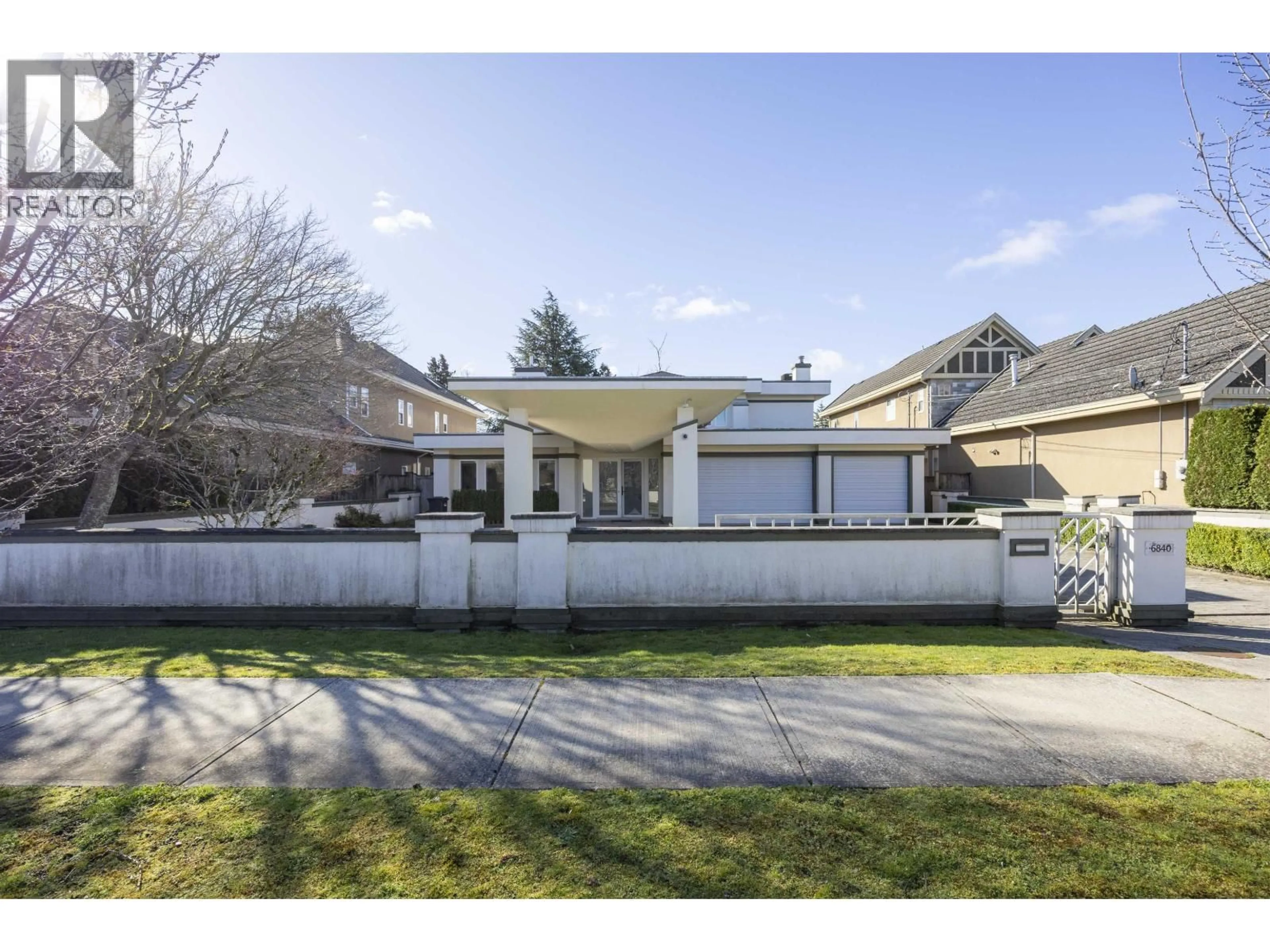 A pic from outside/outdoor area/front of a property/back of a property/a pic from drone, street for 6840 DONALD ROAD, Richmond British Columbia V7C2Y9