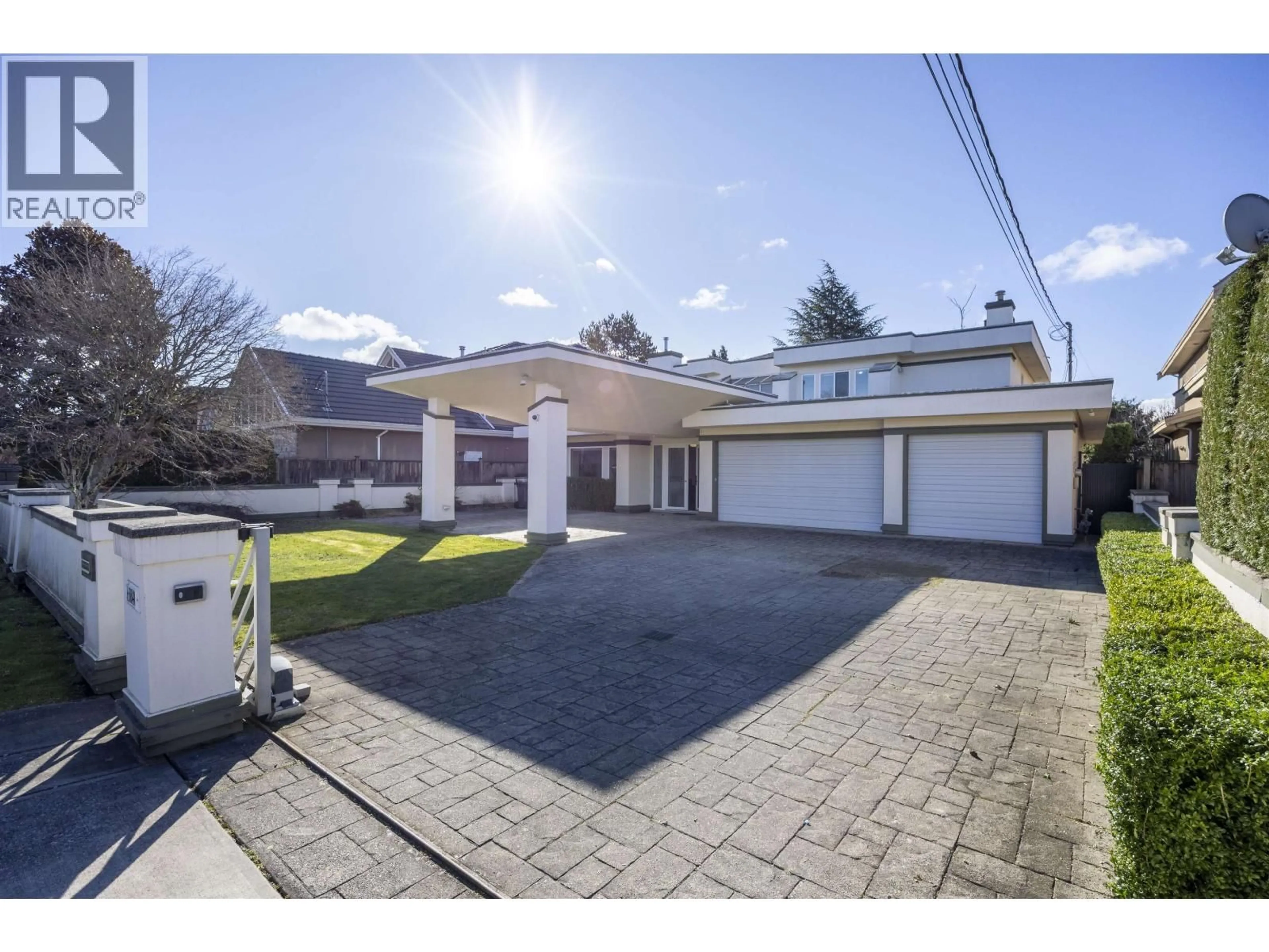 A pic from outside/outdoor area/front of a property/back of a property/a pic from drone, street for 6840 DONALD ROAD, Richmond British Columbia V7C2Y9