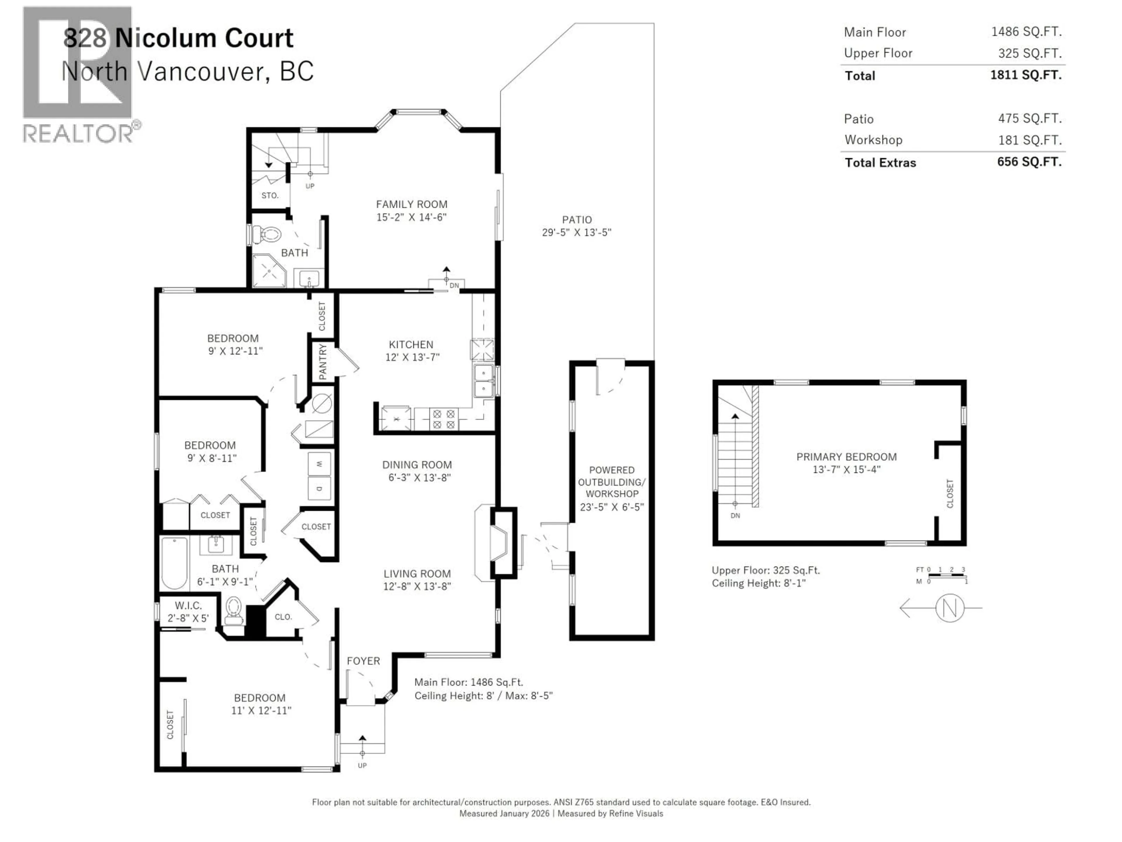 Floor plan for 828 NICOLUM COURT, North Vancouver British Columbia V7H2R8