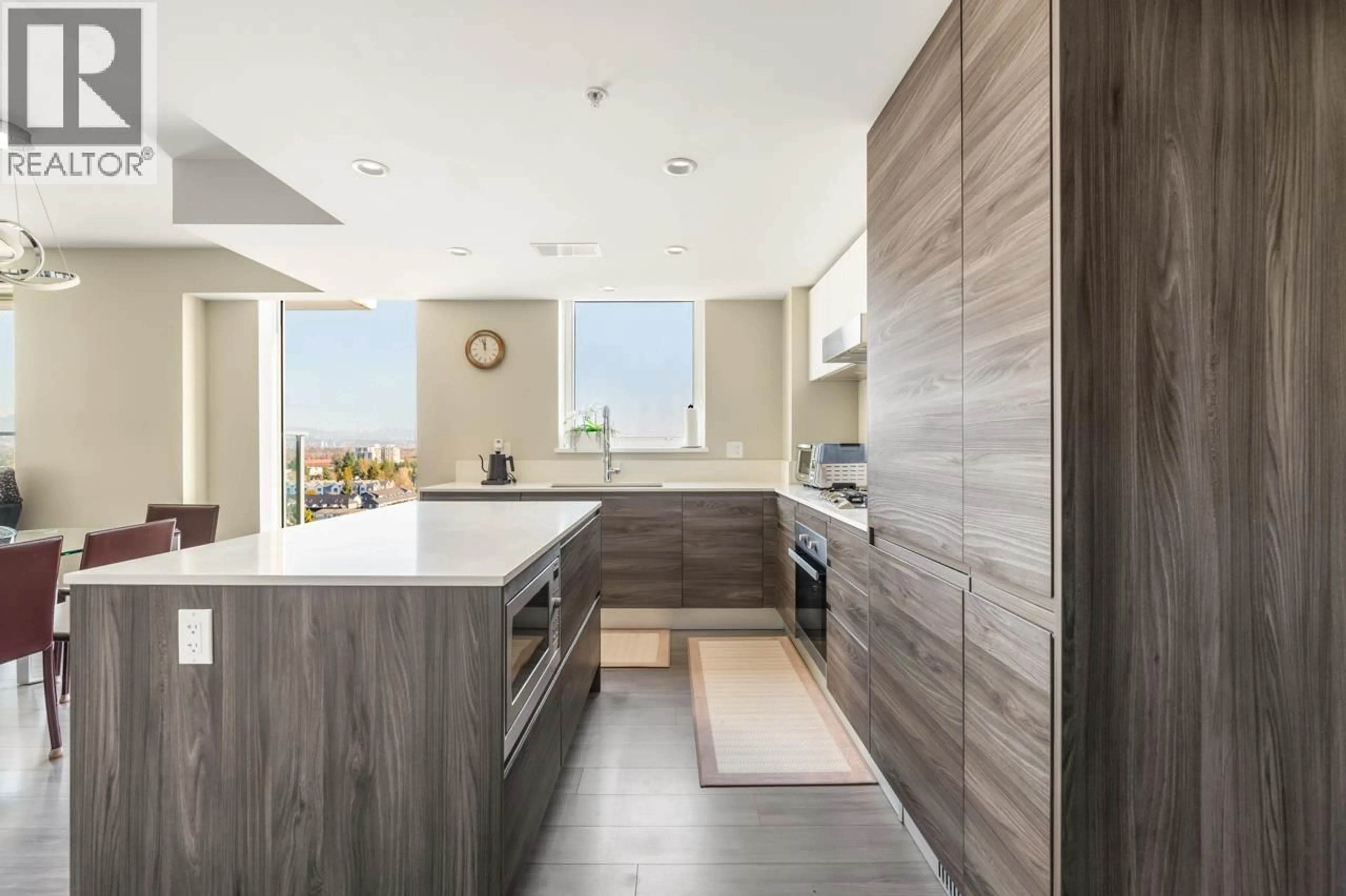 Contemporary kitchen, ceramic/tile floor for 1601 - 6533 BUSWELL STREET, Richmond British Columbia V6Y0J6