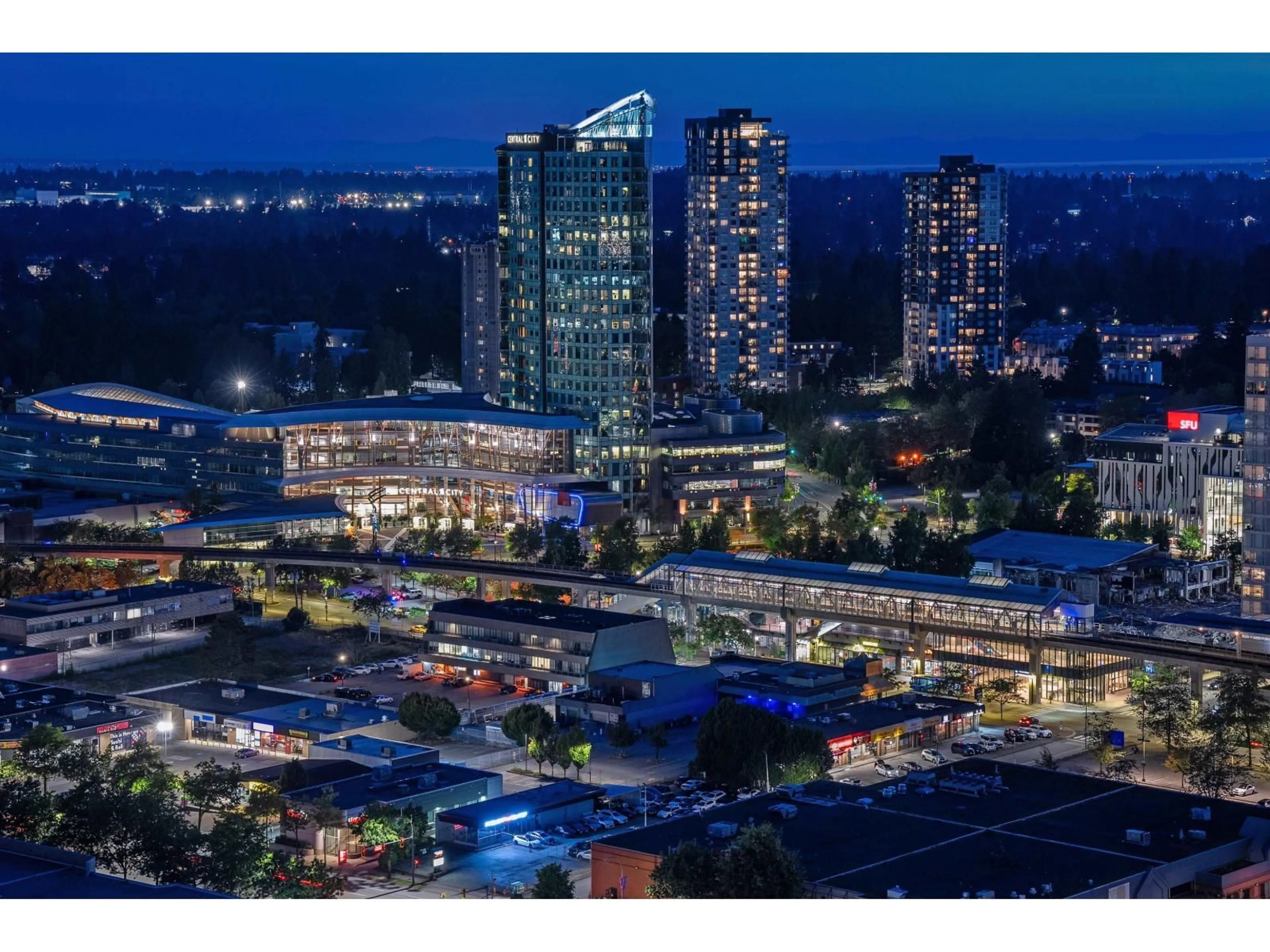 A pic from outside/outdoor area/front of a property/back of a property/a pic from drone, city buildings view from balcony for 3102 - 10428 WHALLEY BOULEVARD, Surrey British Columbia V3T0W2