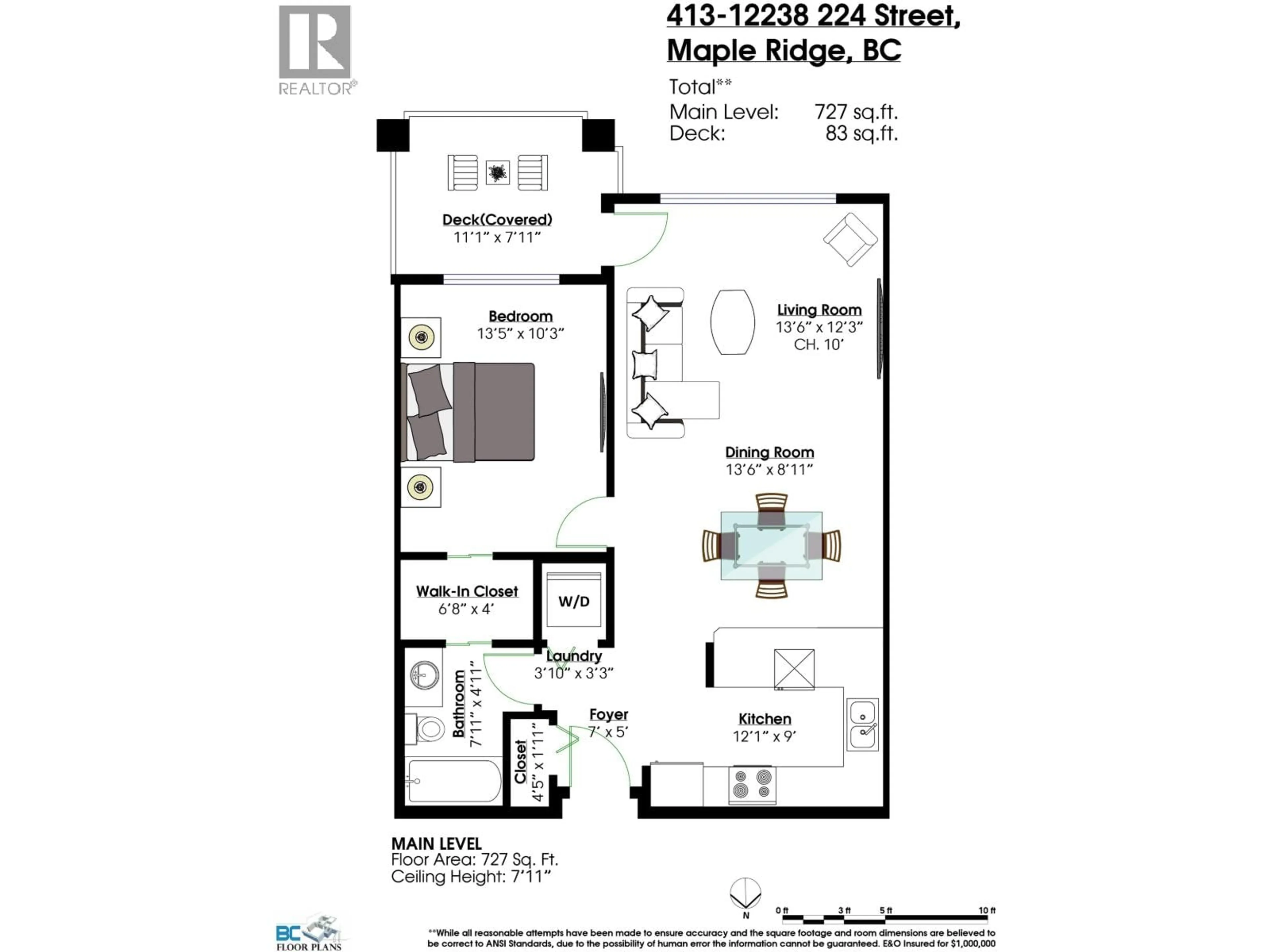 Floor plan for 413 - 12238 224 STREET, Maple Ridge British Columbia V2X8W5