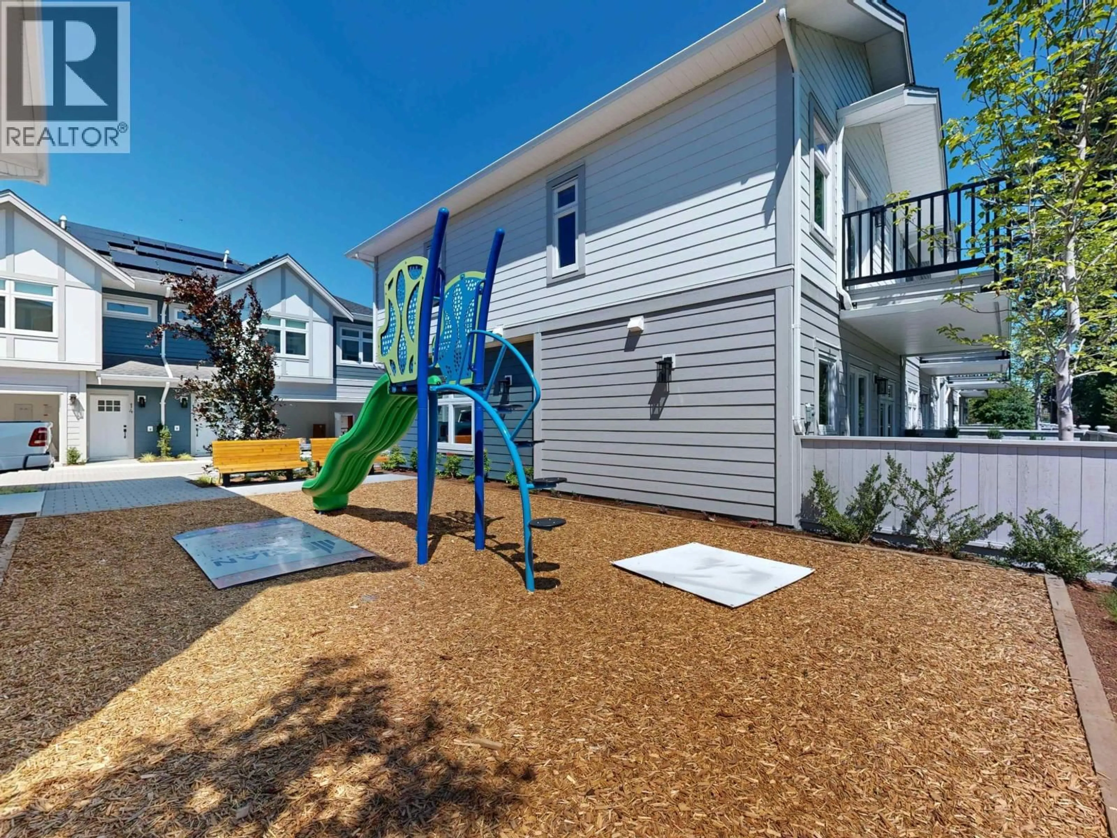 Home with vinyl exterior material, street for 4 - 7100 ASH STREET, Richmond British Columbia V6Y0N4