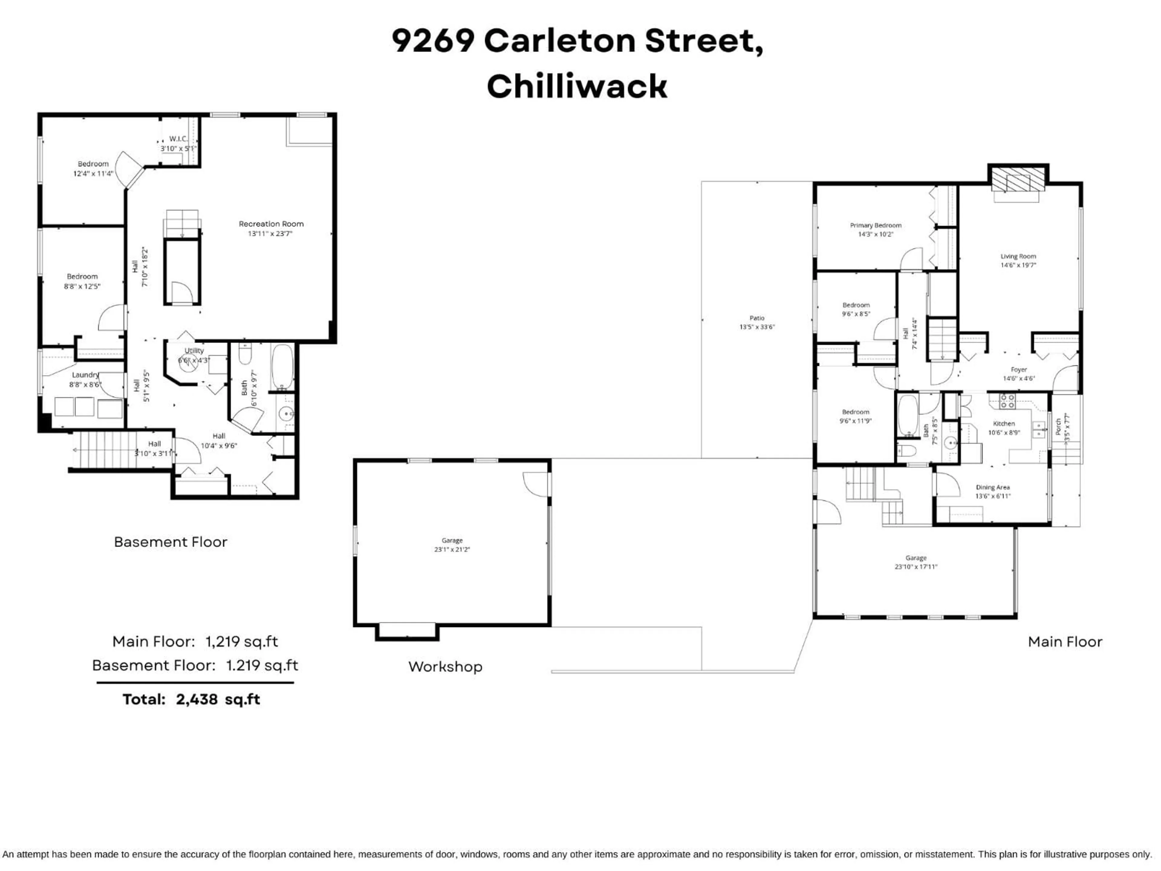 Floor plan for 9269 CARLETON STREET, Chilliwack British Columbia V2P6E1