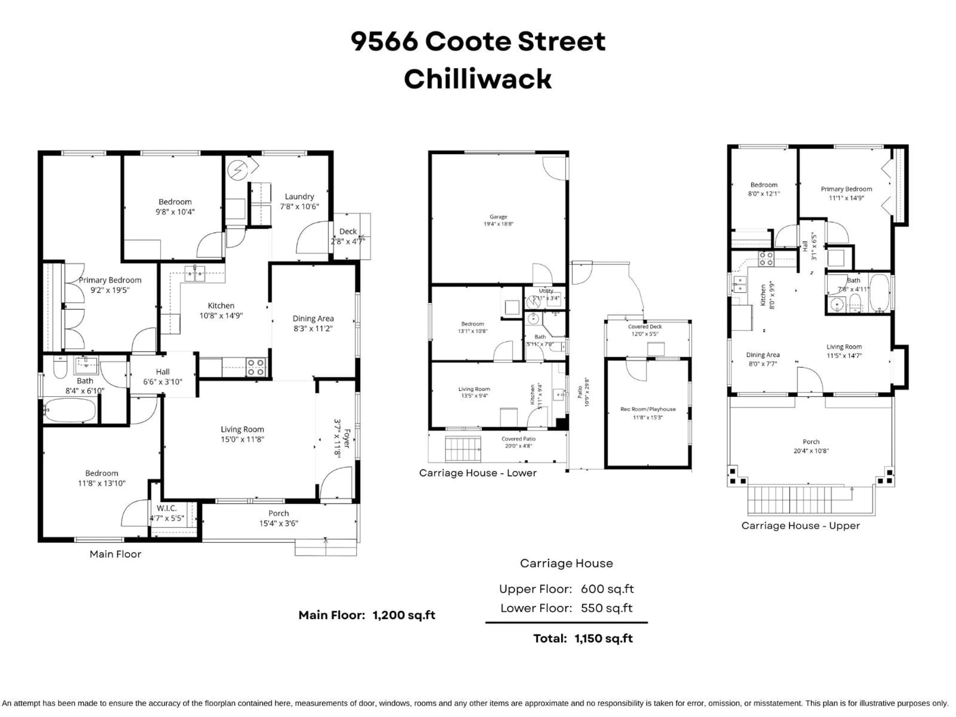 Floor plan for 9566 COOTE STREET, Chilliwack British Columbia V2P6B3