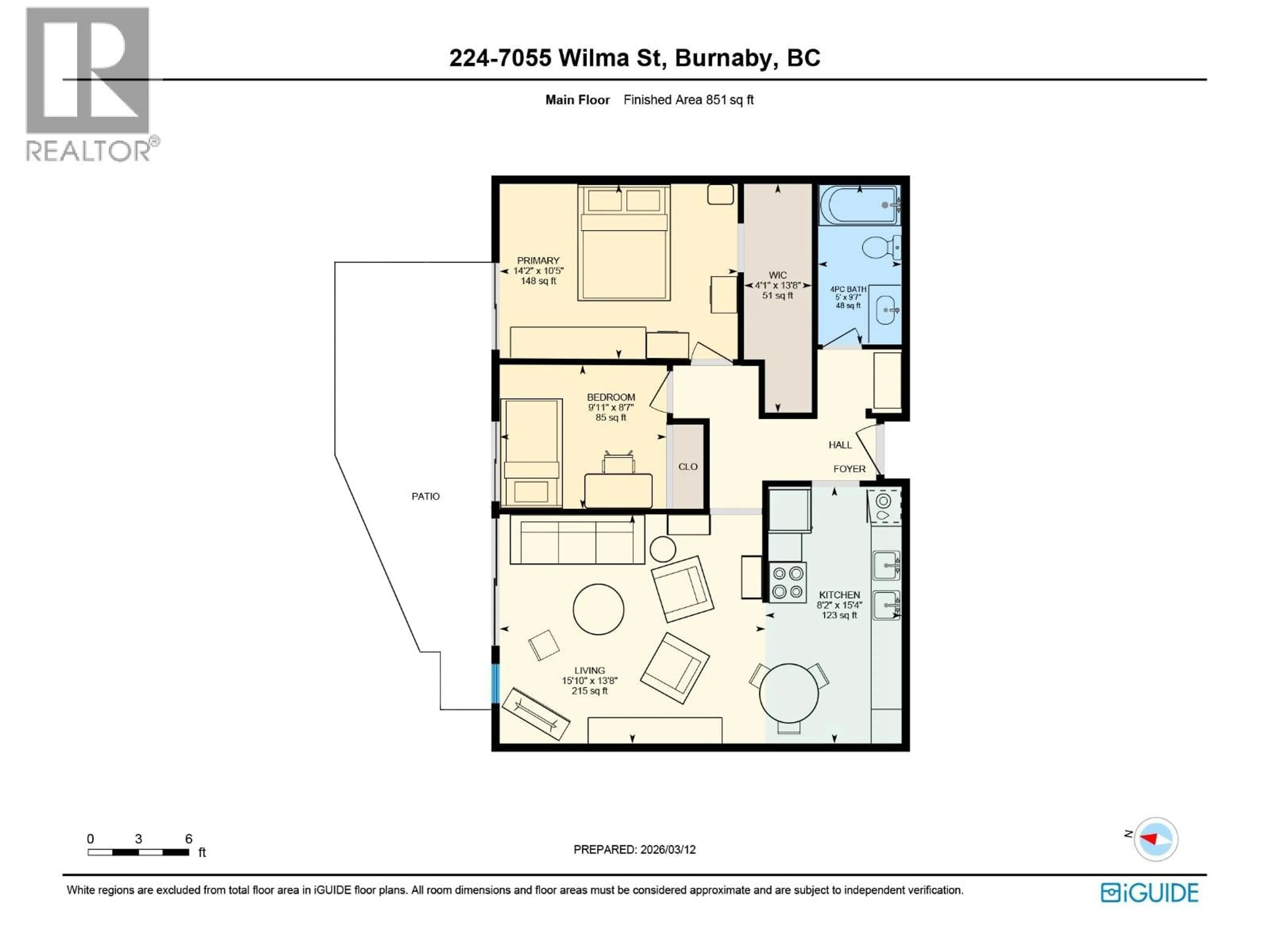 Floor plan for 224 - 7055 WILMA STREET, Burnaby British Columbia V5E4B1