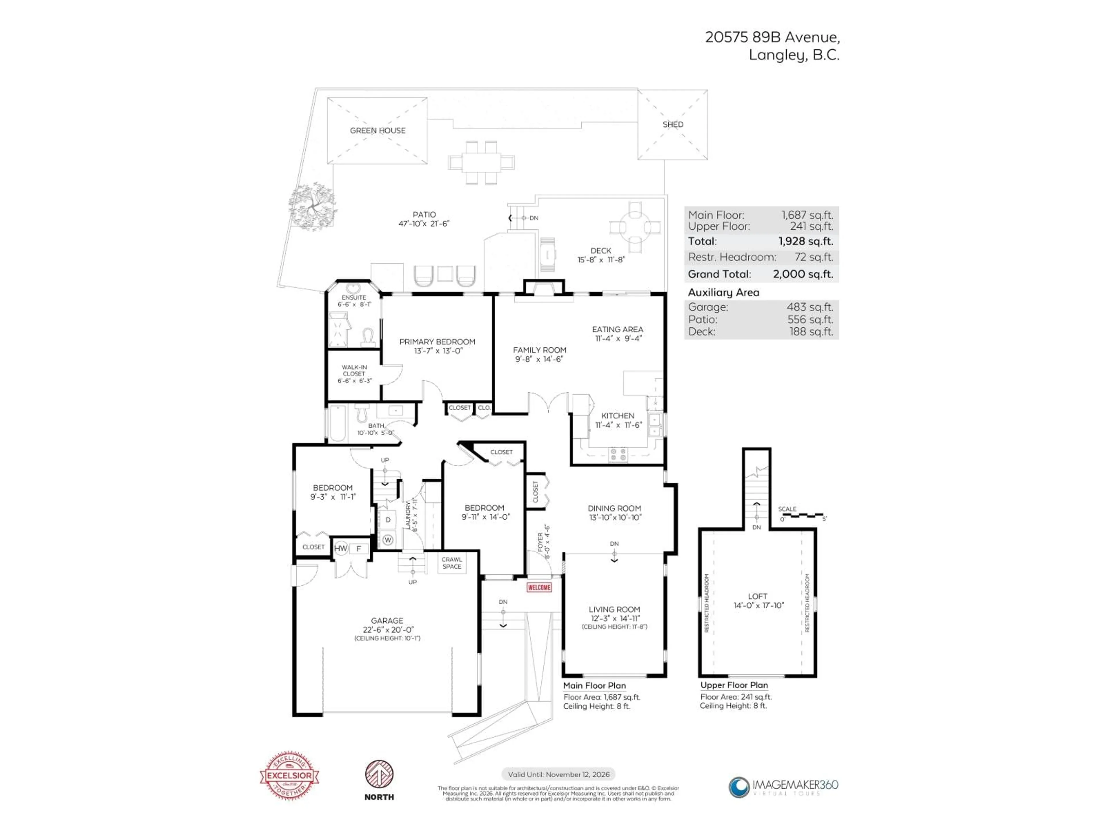 Floor plan for 20575 89B AVENUE, Langley British Columbia V1M2P2