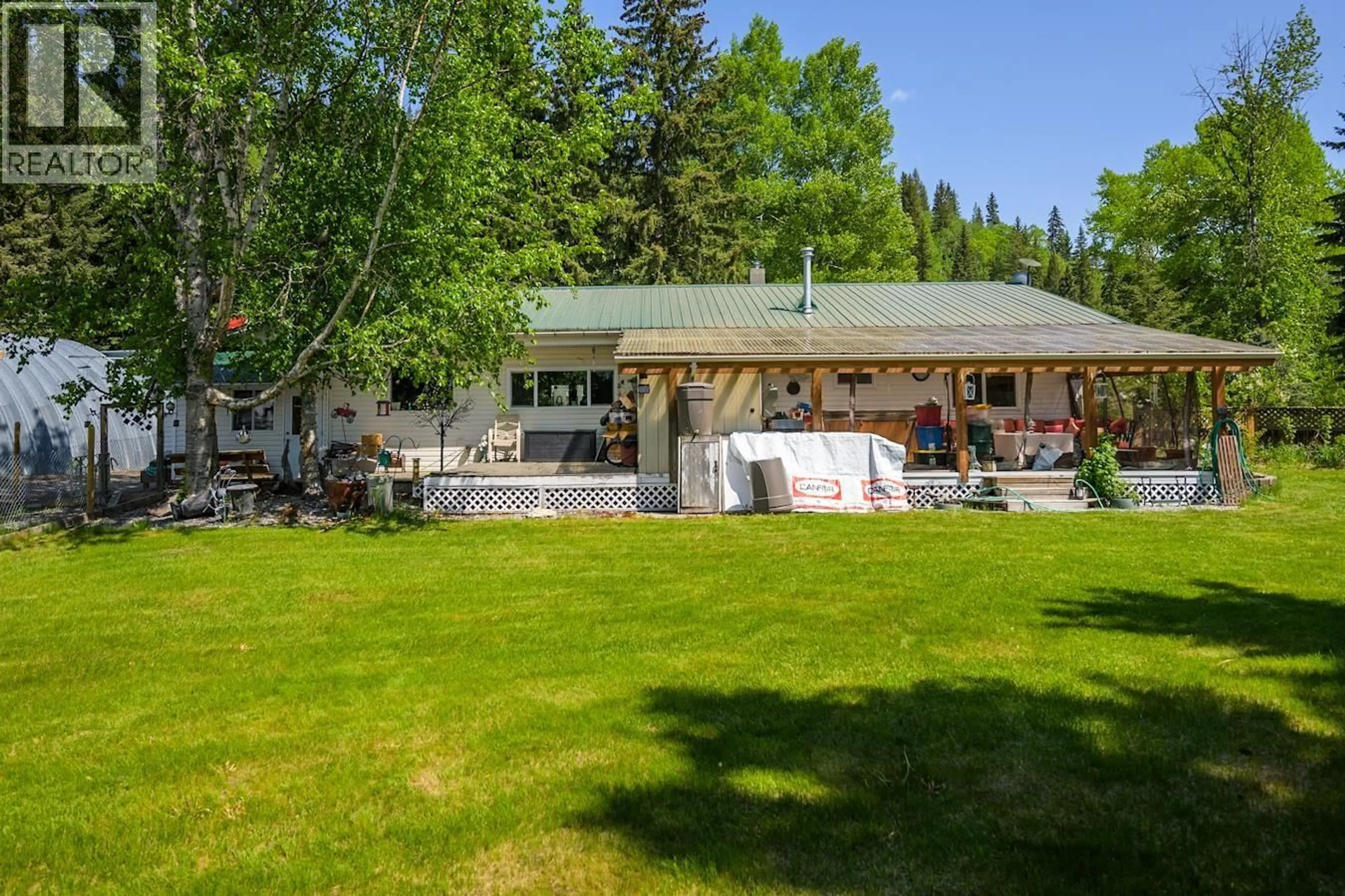 A pic from outside/outdoor area/front of a property/back of a property/a pic from drone, mountain view for 12255 LOWER MUD RIVER ROAD, Prince George British Columbia V2N5C3