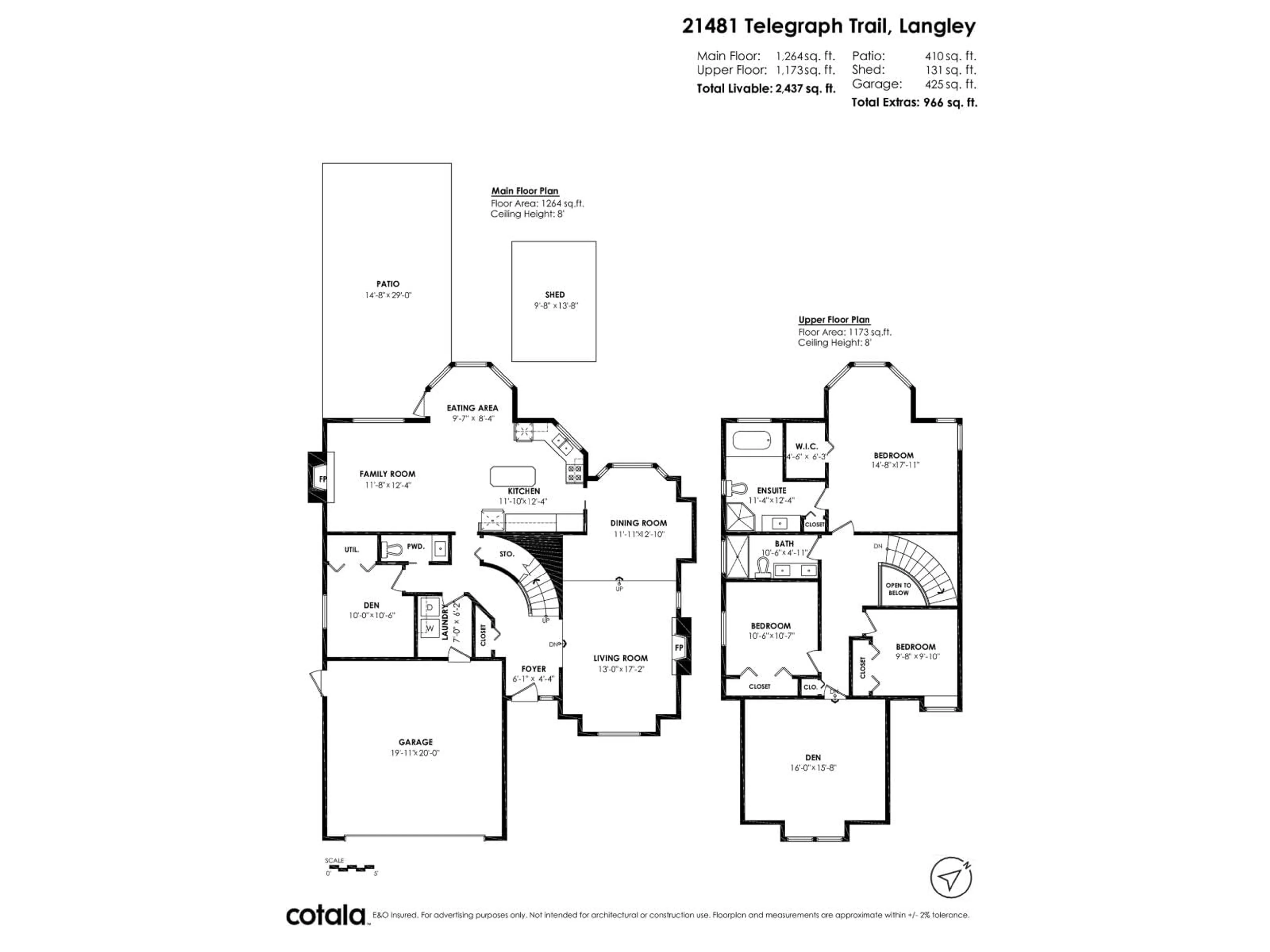 Floor plan for 21481 TELEGRAPH TRAIL, Langley British Columbia V1M2K7