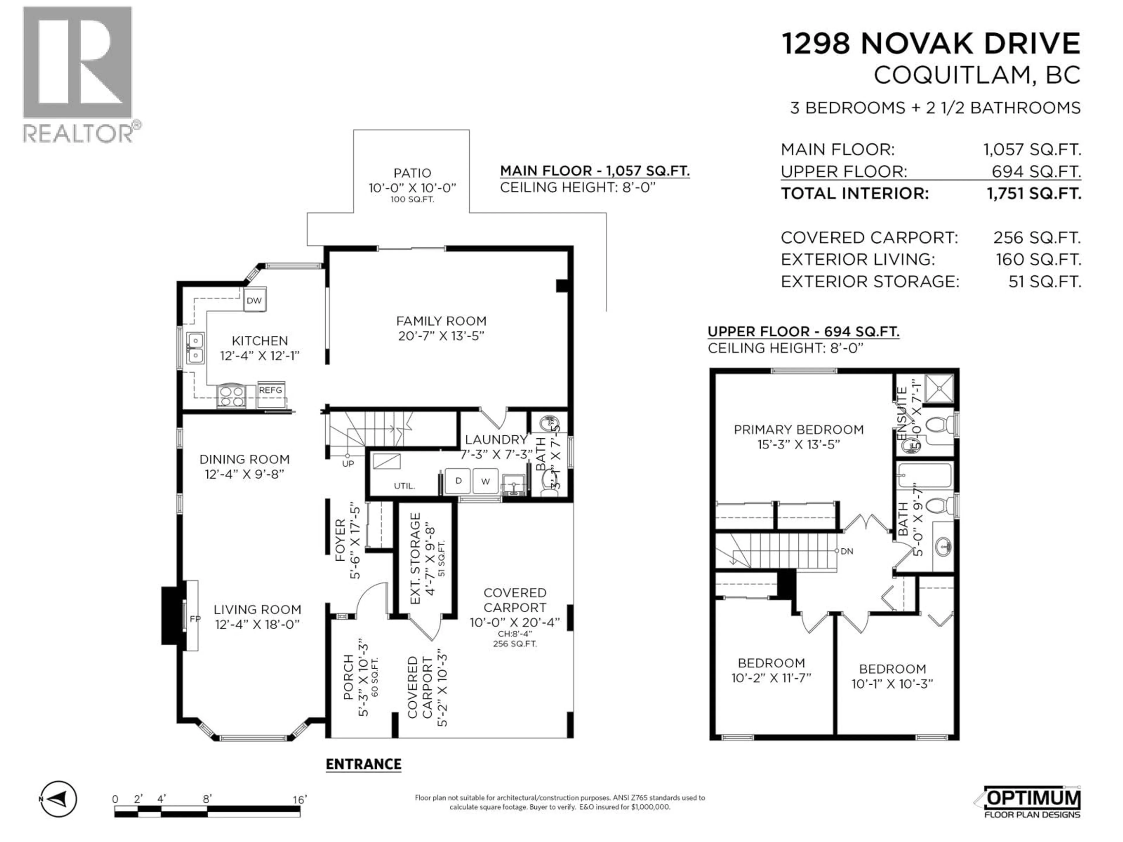 Floor plan for 1298 NOVAK DRIVE, Coquitlam British Columbia V3E1W9