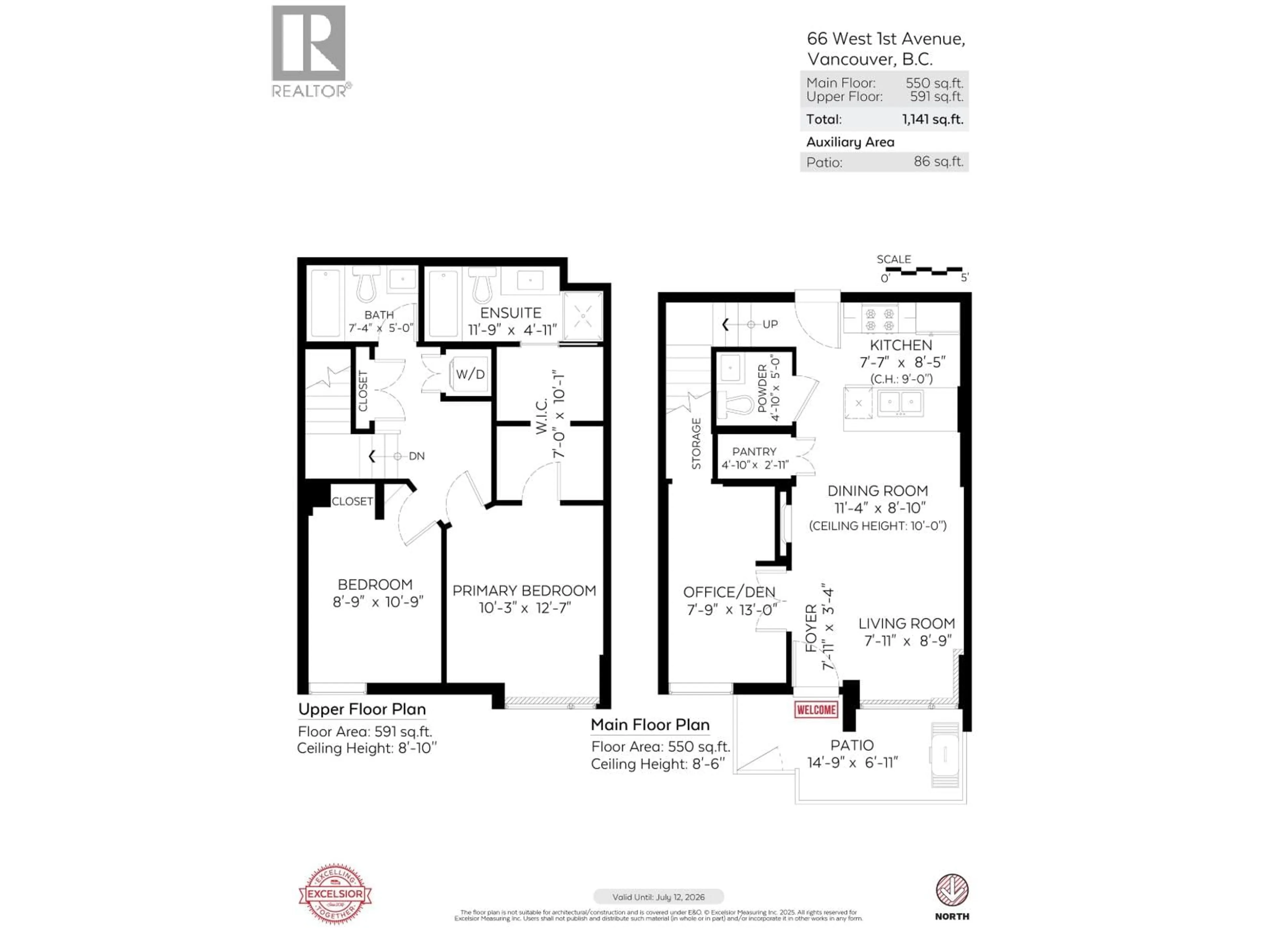 Floor plan for 66 1ST AVENUE, Vancouver British Columbia V5Y0K4