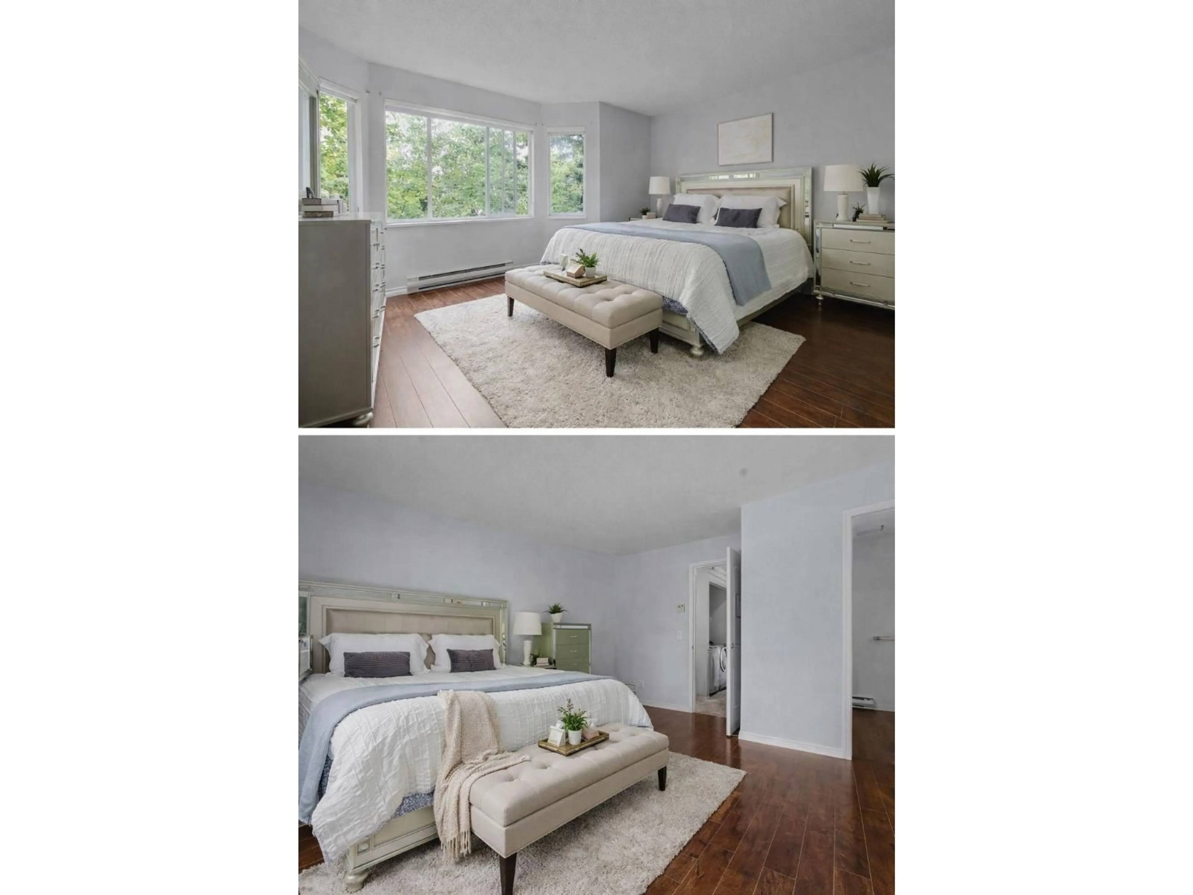 Bedroom with bed, wood/laminate floor for 39 - 7955 122 STREET, Surrey British Columbia V3W4T4