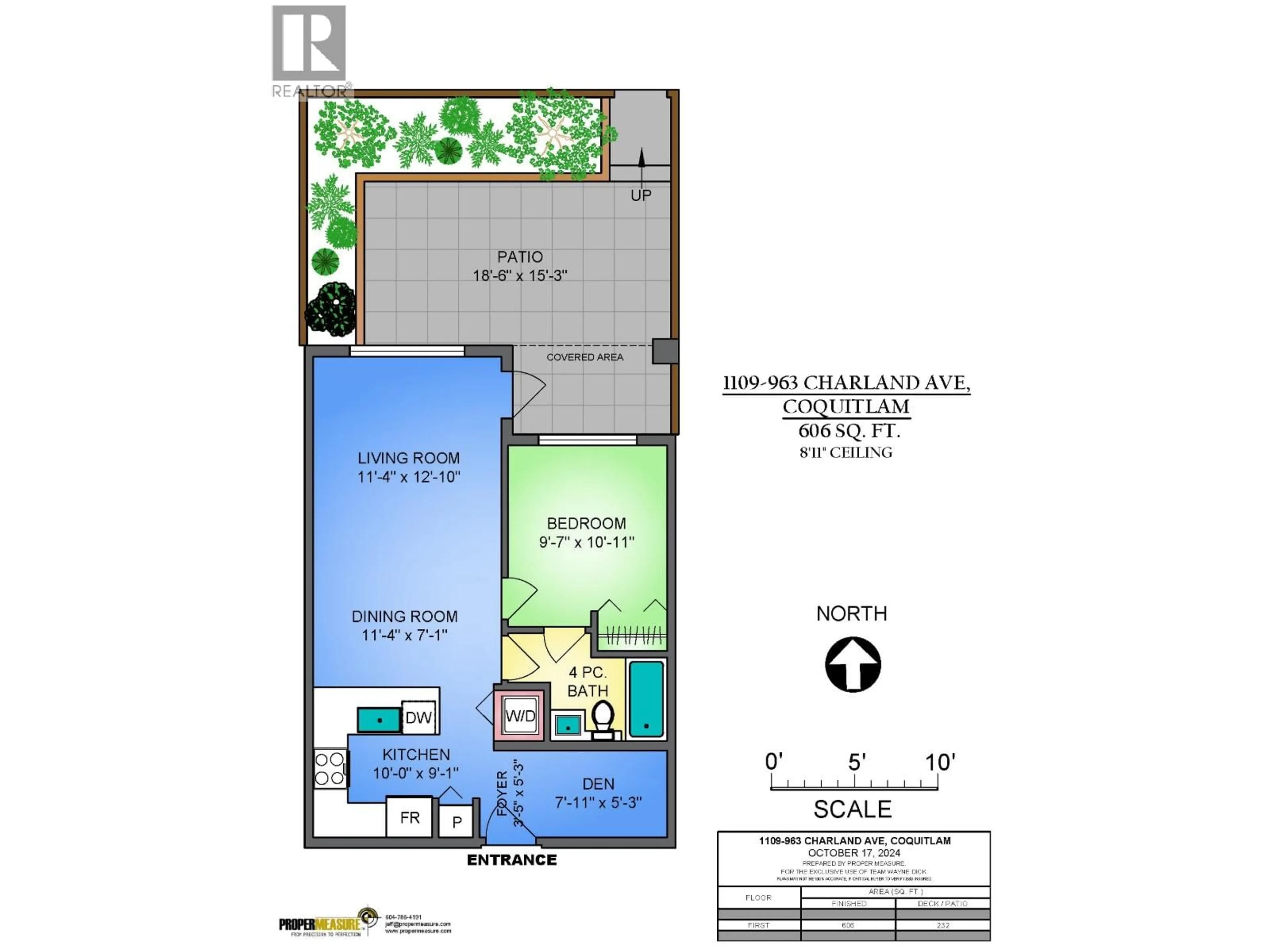Floor plan for 1109 - 963 CHARLAND AVENUE, Coquitlam British Columbia V3K0E2