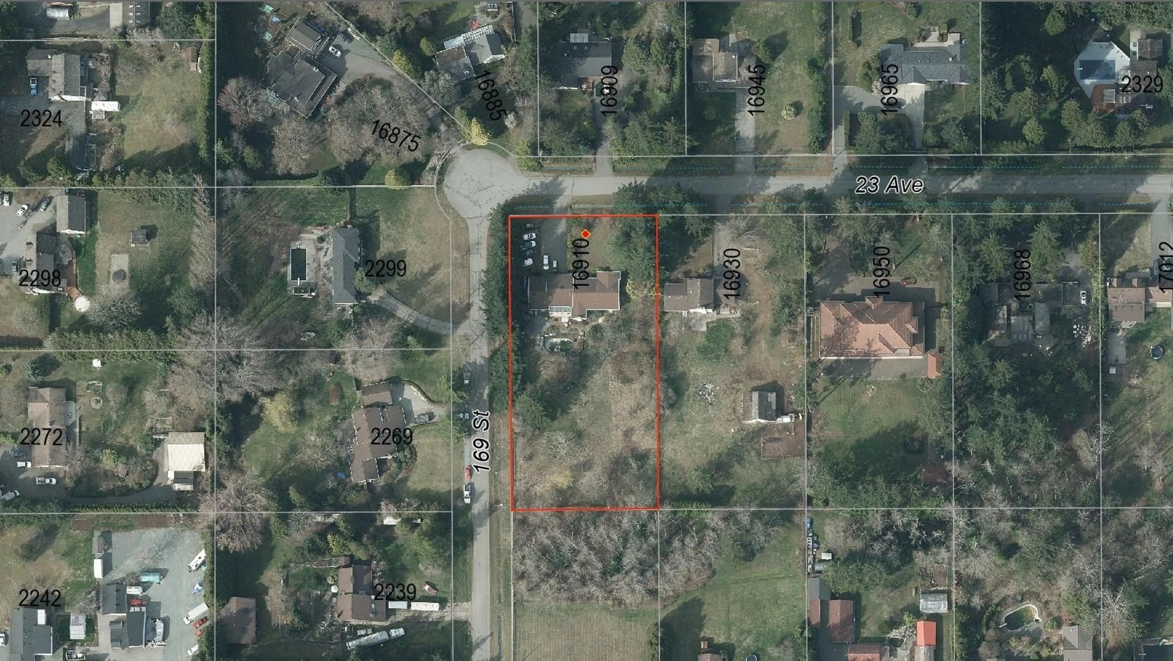 A pic from outside/outdoor area/front of a property/back of a property/a pic from drone, street for 16910 23 AVENUE, Surrey British Columbia V3Z9Z2