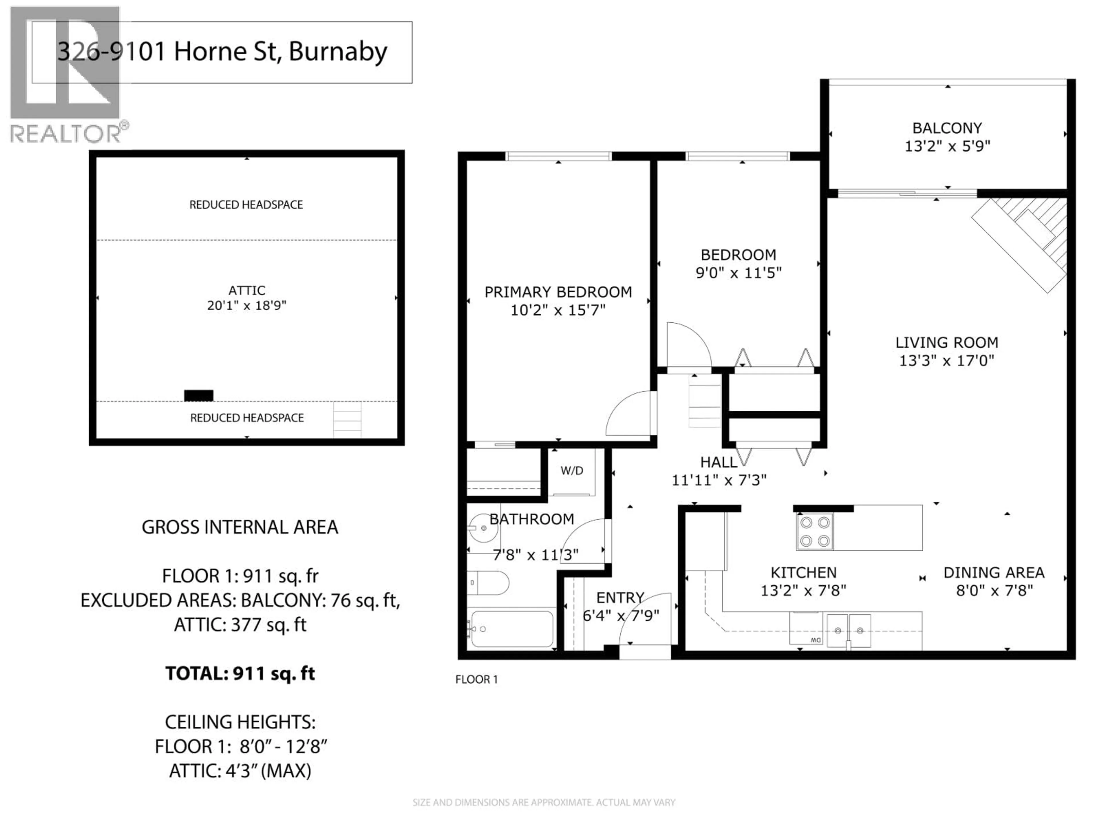 Floor plan for 326 - 9101 HORNE STREET, Burnaby British Columbia V3N4M3