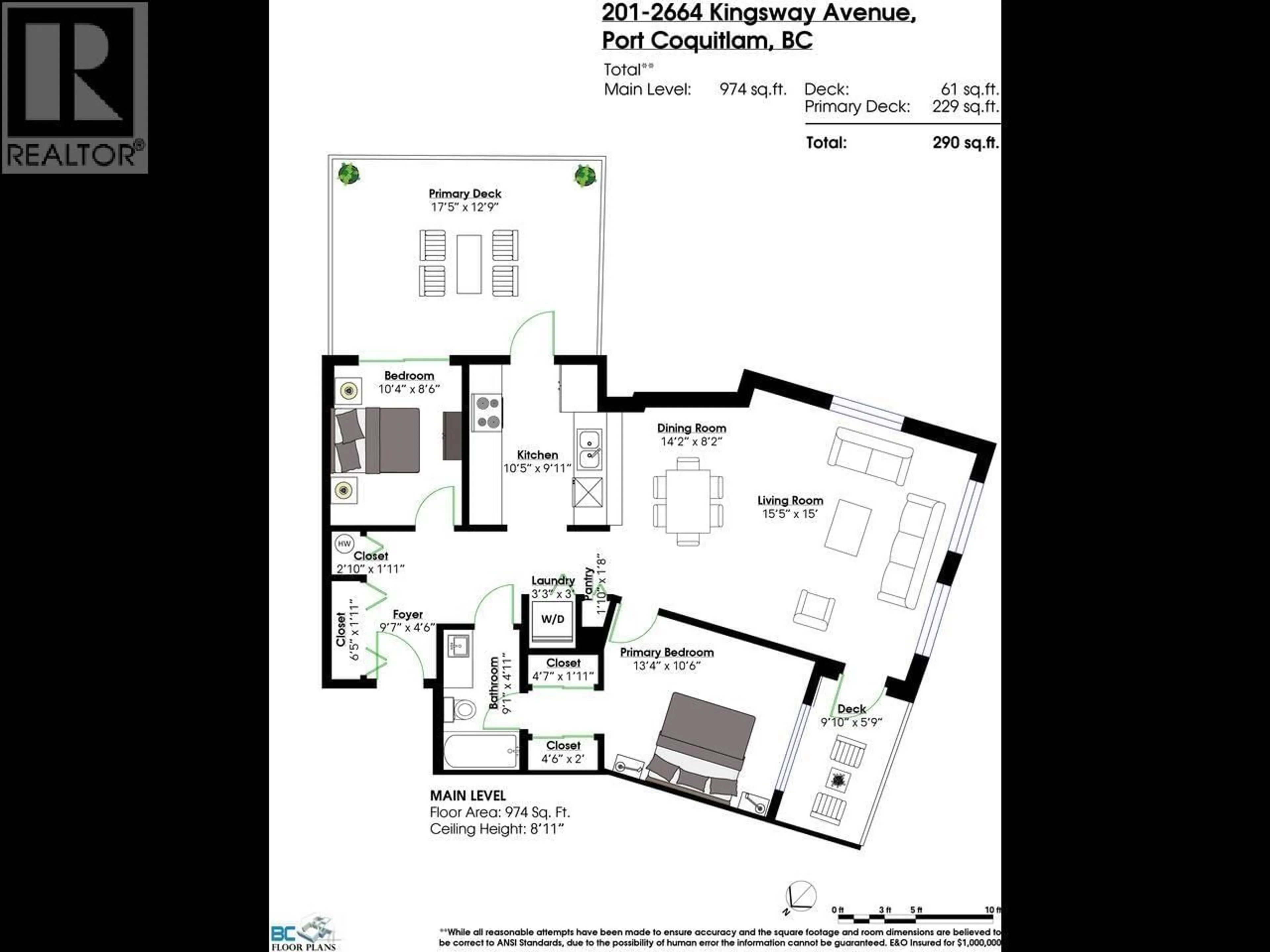 Floor plan for 201 - 2664 KINGSWAY AVENUE, Port Coquitlam British Columbia V3C1T8