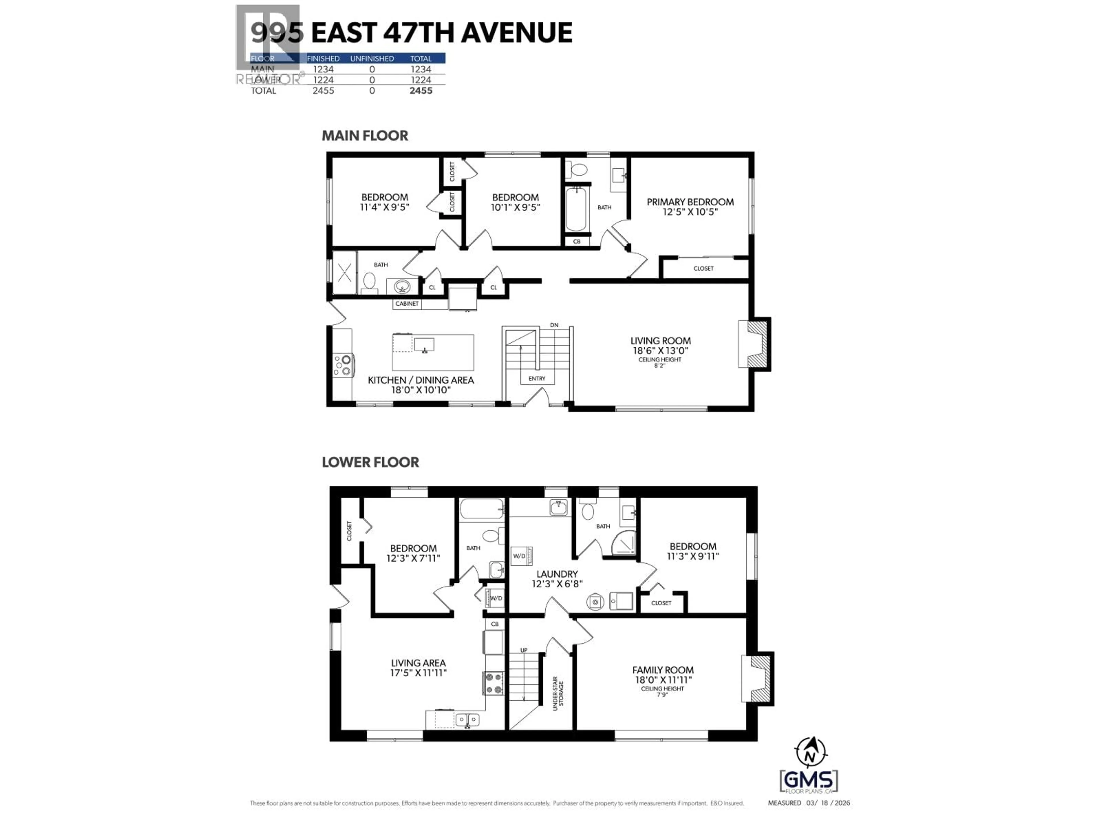 Floor plan for 995 47TH AVENUE, Vancouver British Columbia V5W2B7