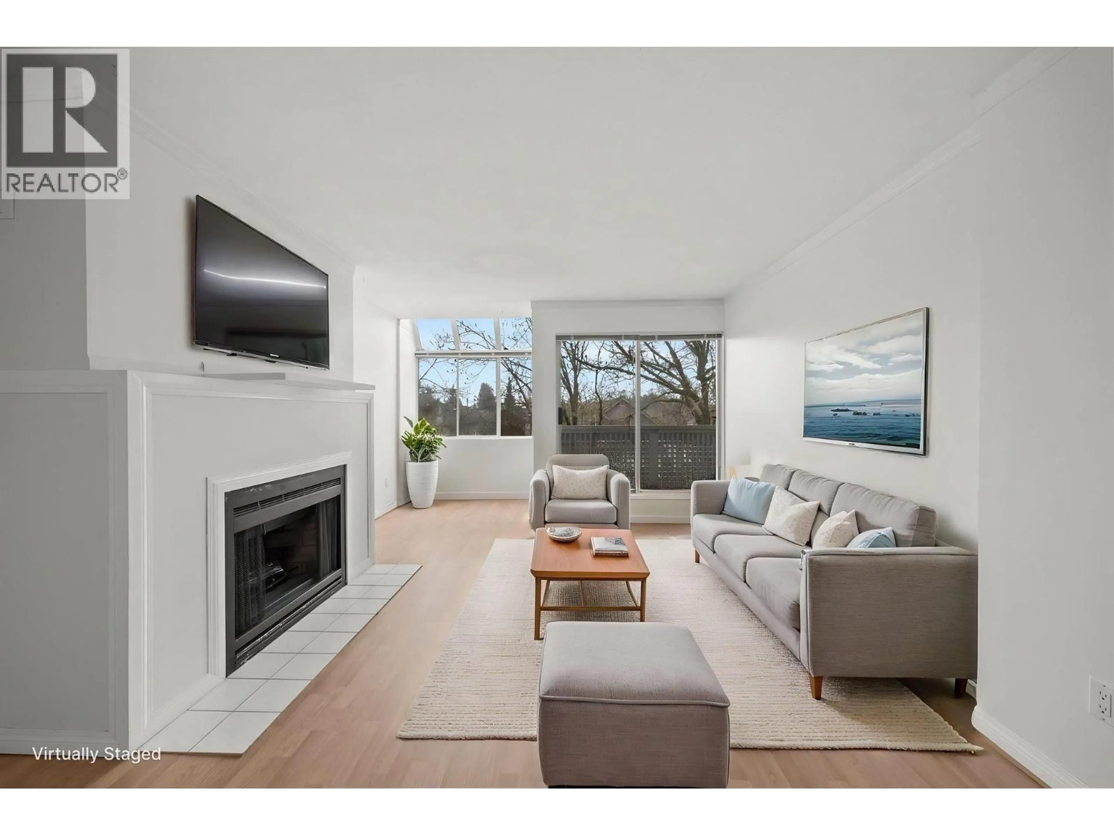 Living room with furniture, unknown for 211 - 7471 BLUNDELL ROAD, Richmond British Columbia V6Y1J6