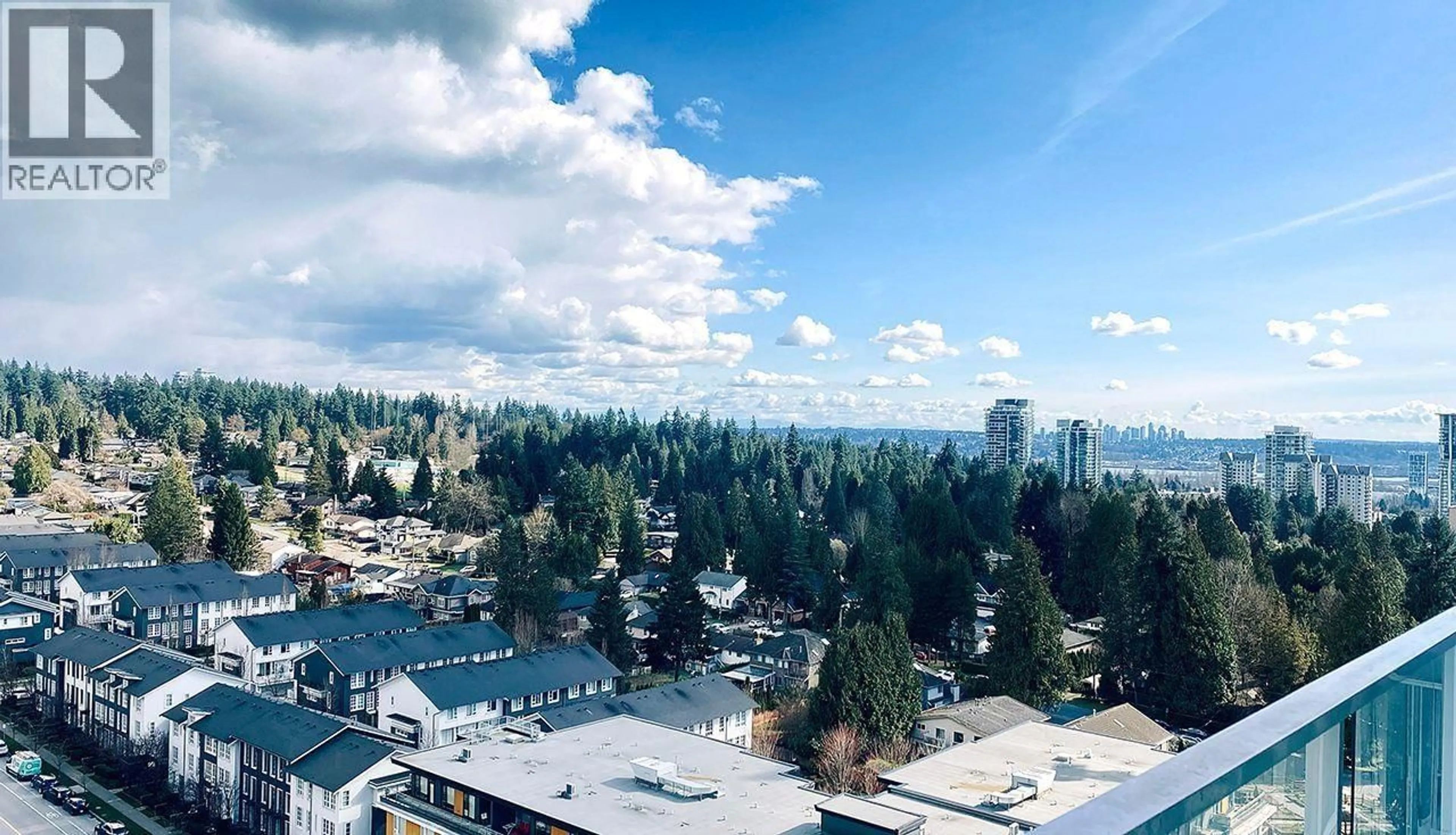 A pic from outside/outdoor area/front of a property/back of a property/a pic from drone, water/lake/river/ocean view for 1710 - 652 WHITING WAY, Coquitlam British Columbia V3J0K3