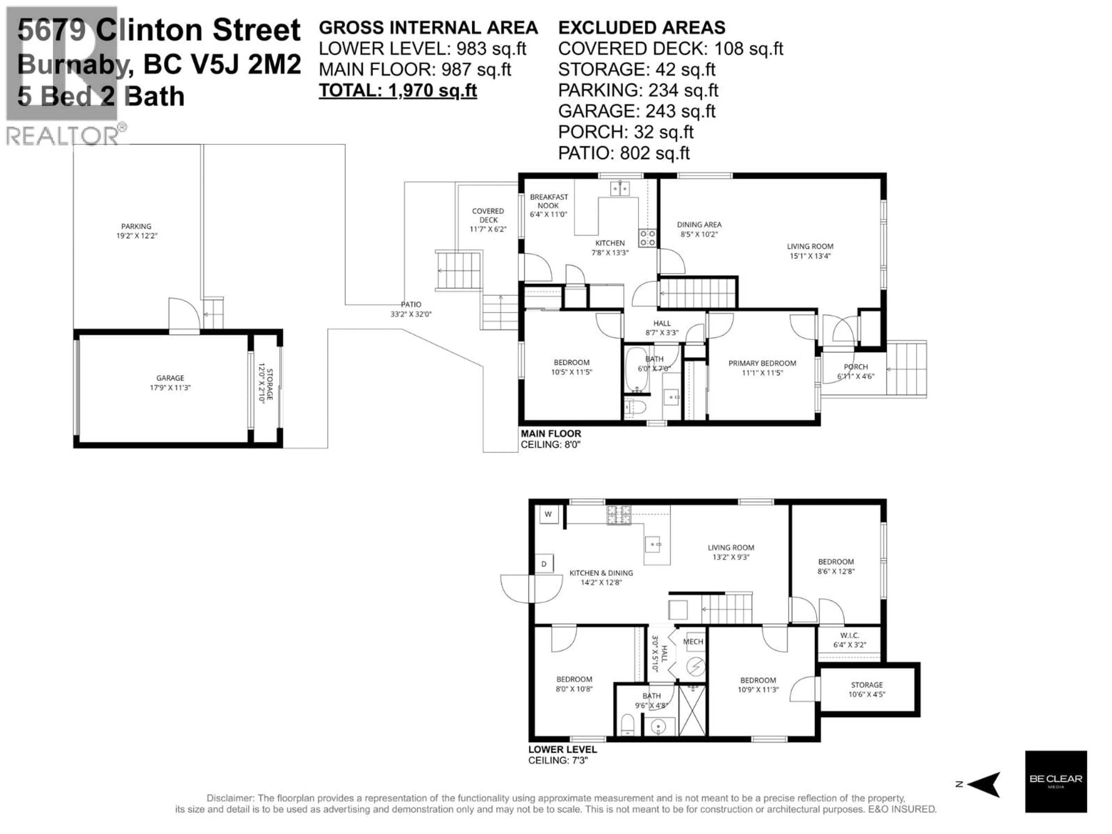Floor plan for 5679 CLINTON STREET, Burnaby British Columbia V5J2M2
