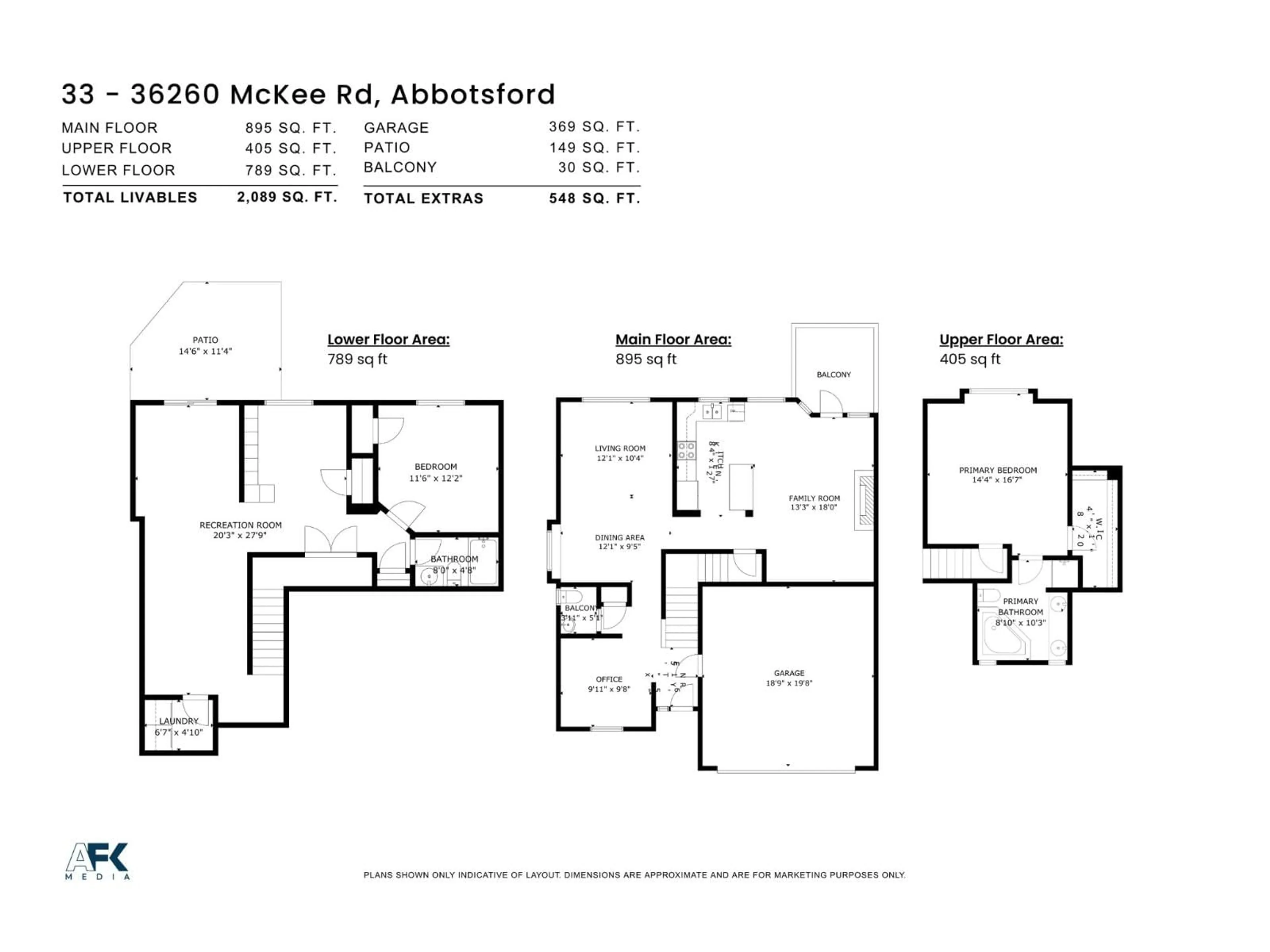 Floor plan for 33 - 36260 MCKEE ROAD, Abbotsford British Columbia V3G0A9