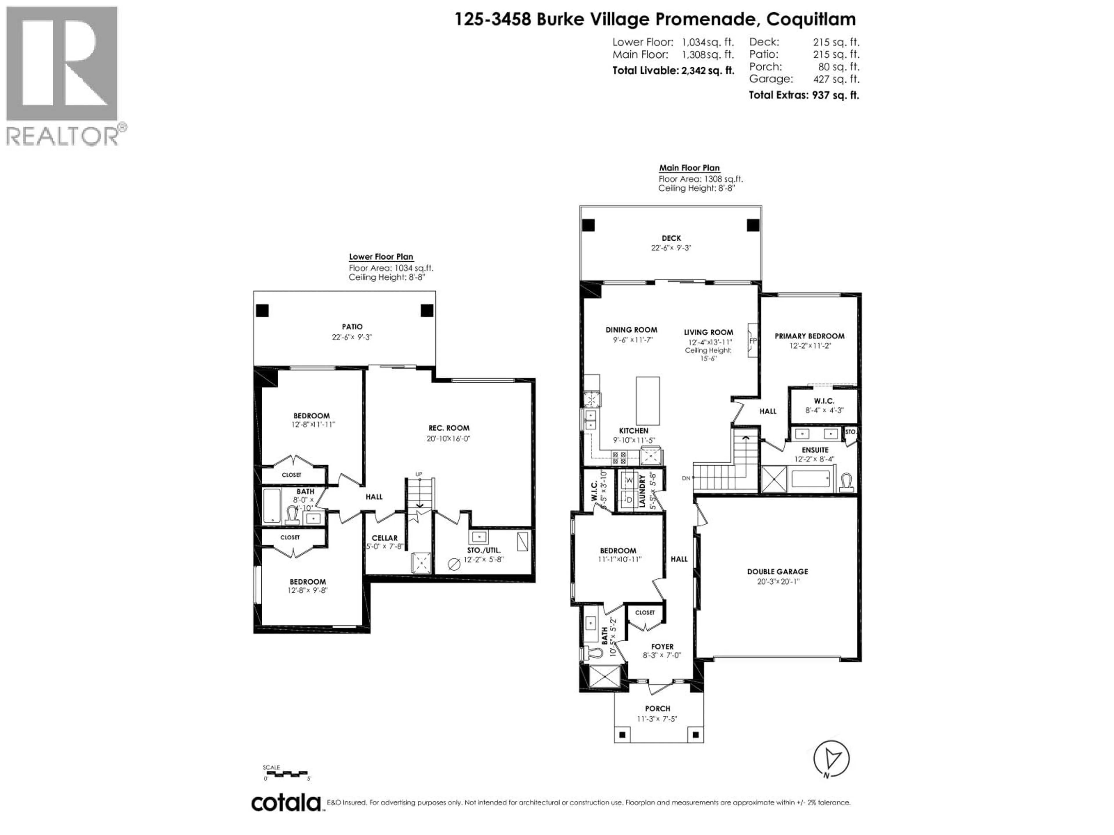 Floor plan for 125 - 3458 BURKE VILLAGE PROMENADE, Coquitlam British Columbia V3E0J1