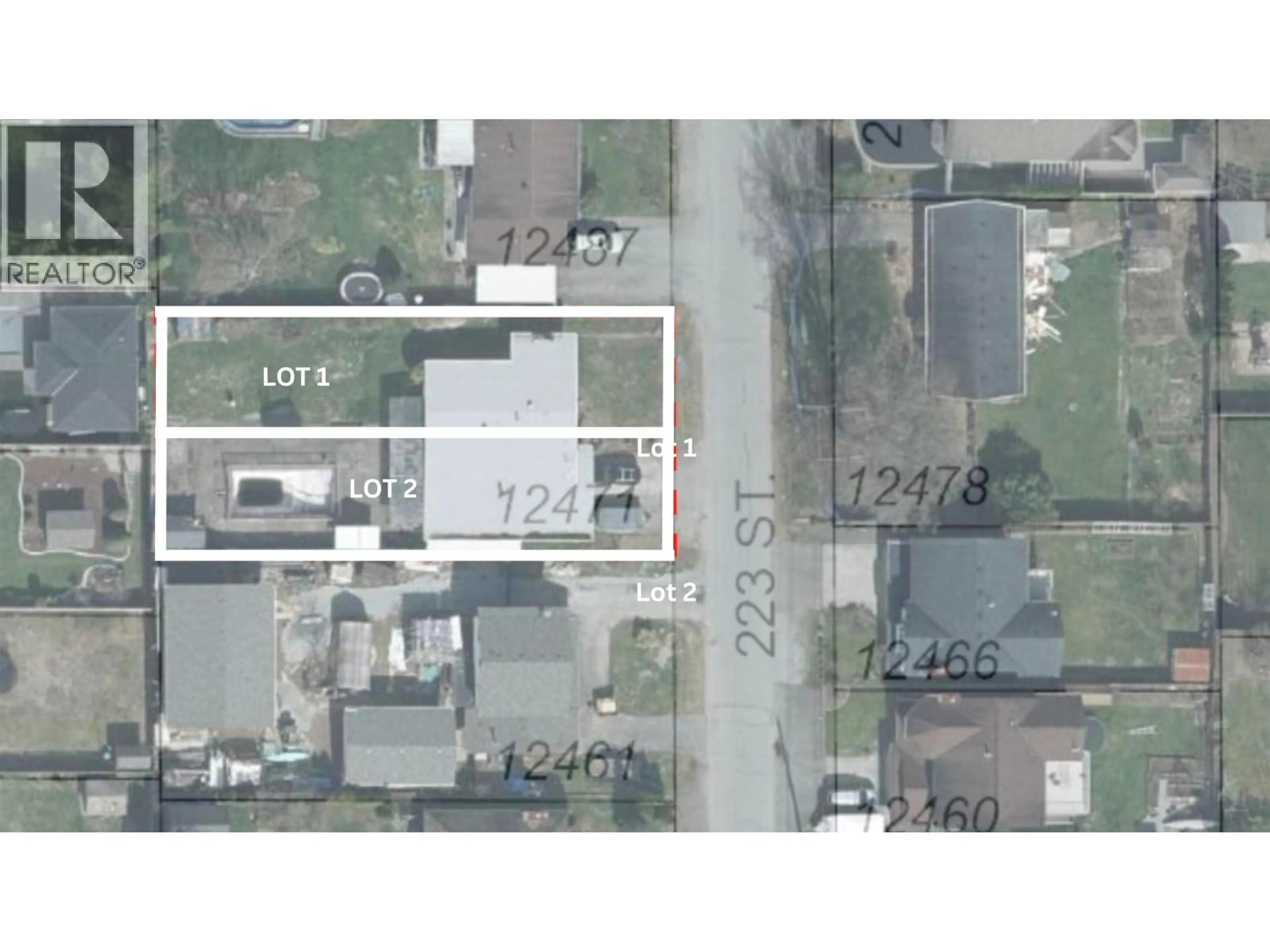 A pic from outside/outdoor area/front of a property/back of a property/a pic from drone, street for 12471 223 STREET, Maple Ridge British Columbia V2X5Y8