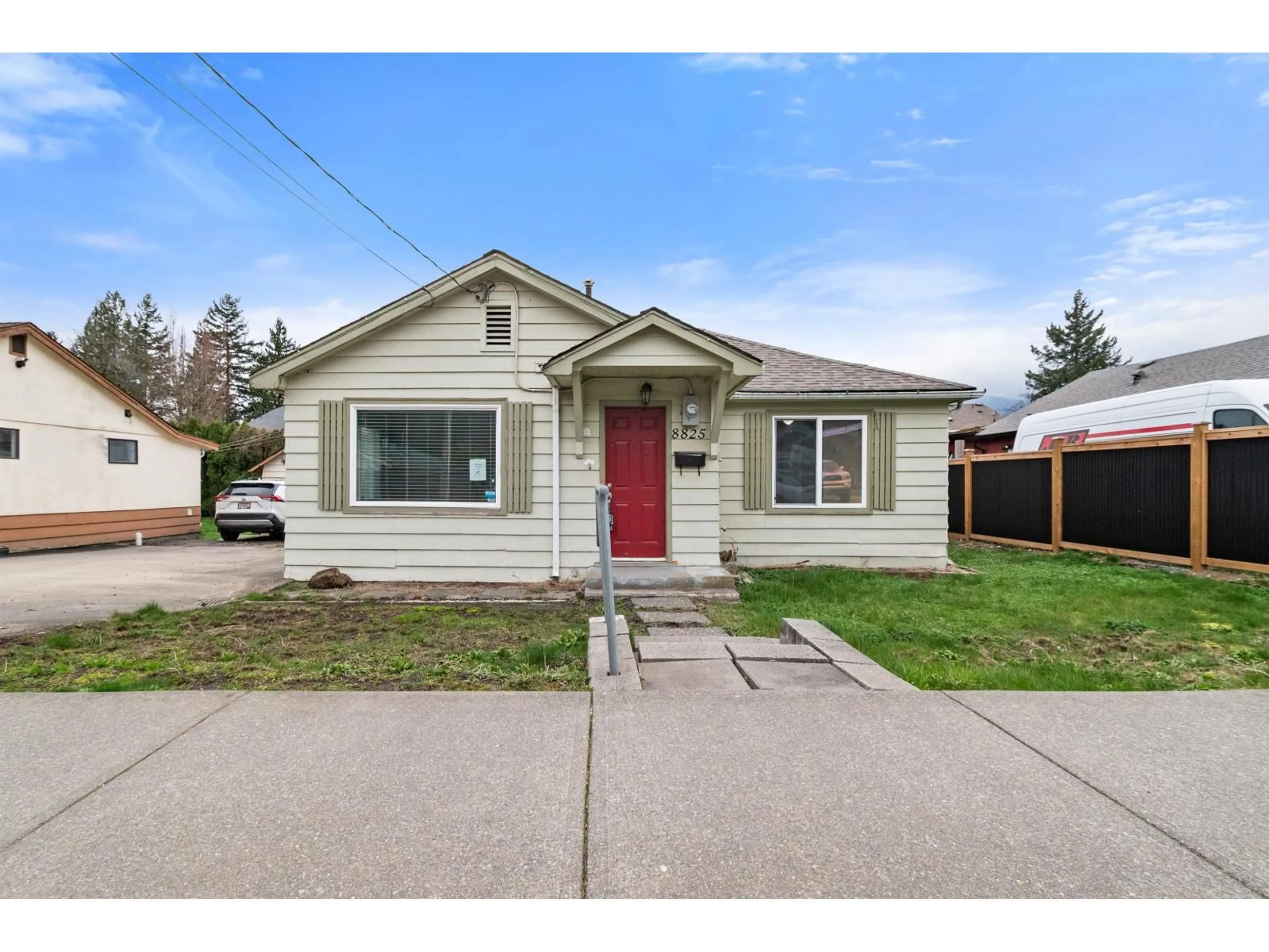 Home with vinyl exterior material, street for 8825 EDWARD STREET, Chilliwack British Columbia V2P4C8