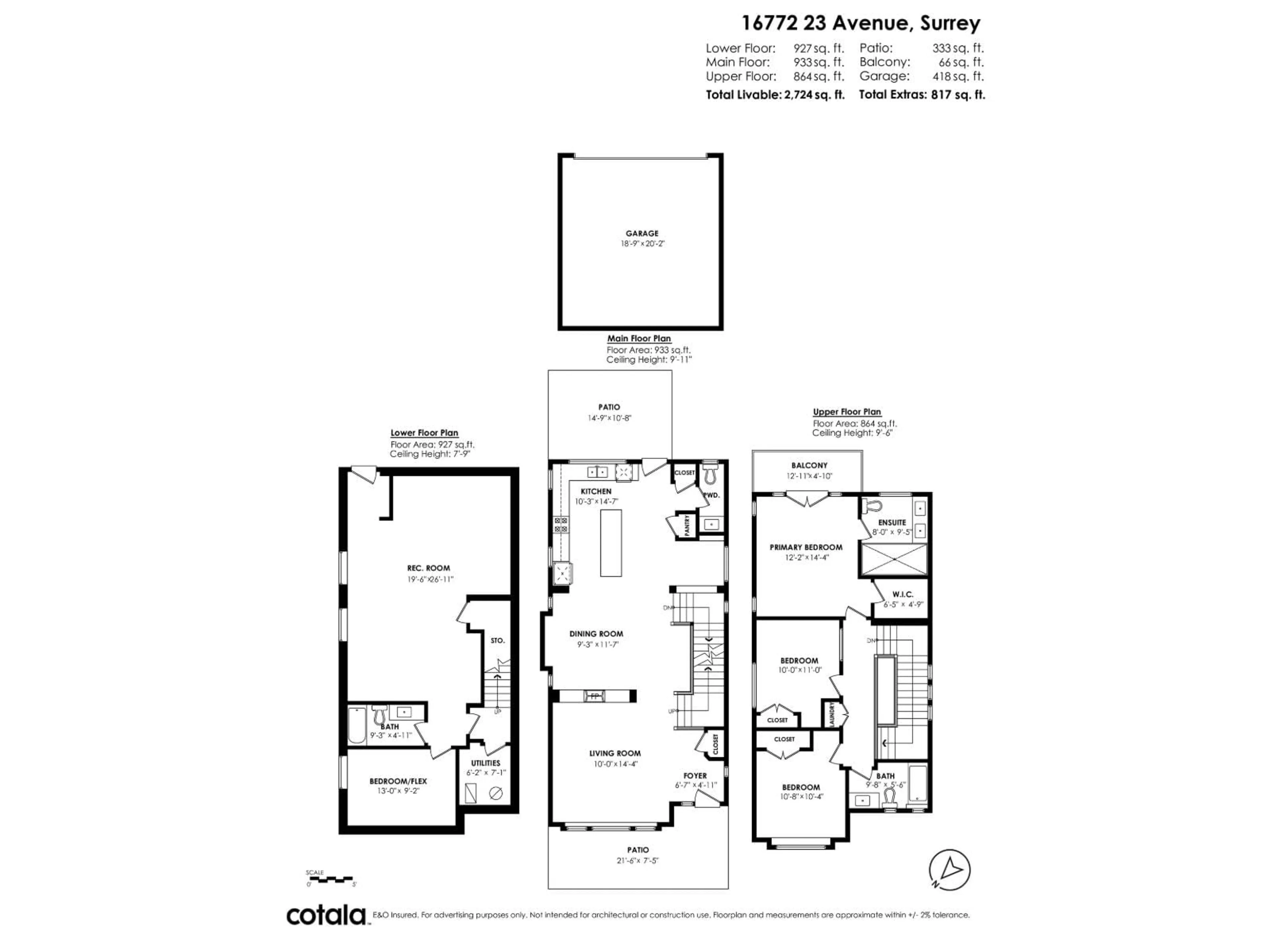 Floor plan for 16772 23 AVENUE, Surrey British Columbia V3Z0M7