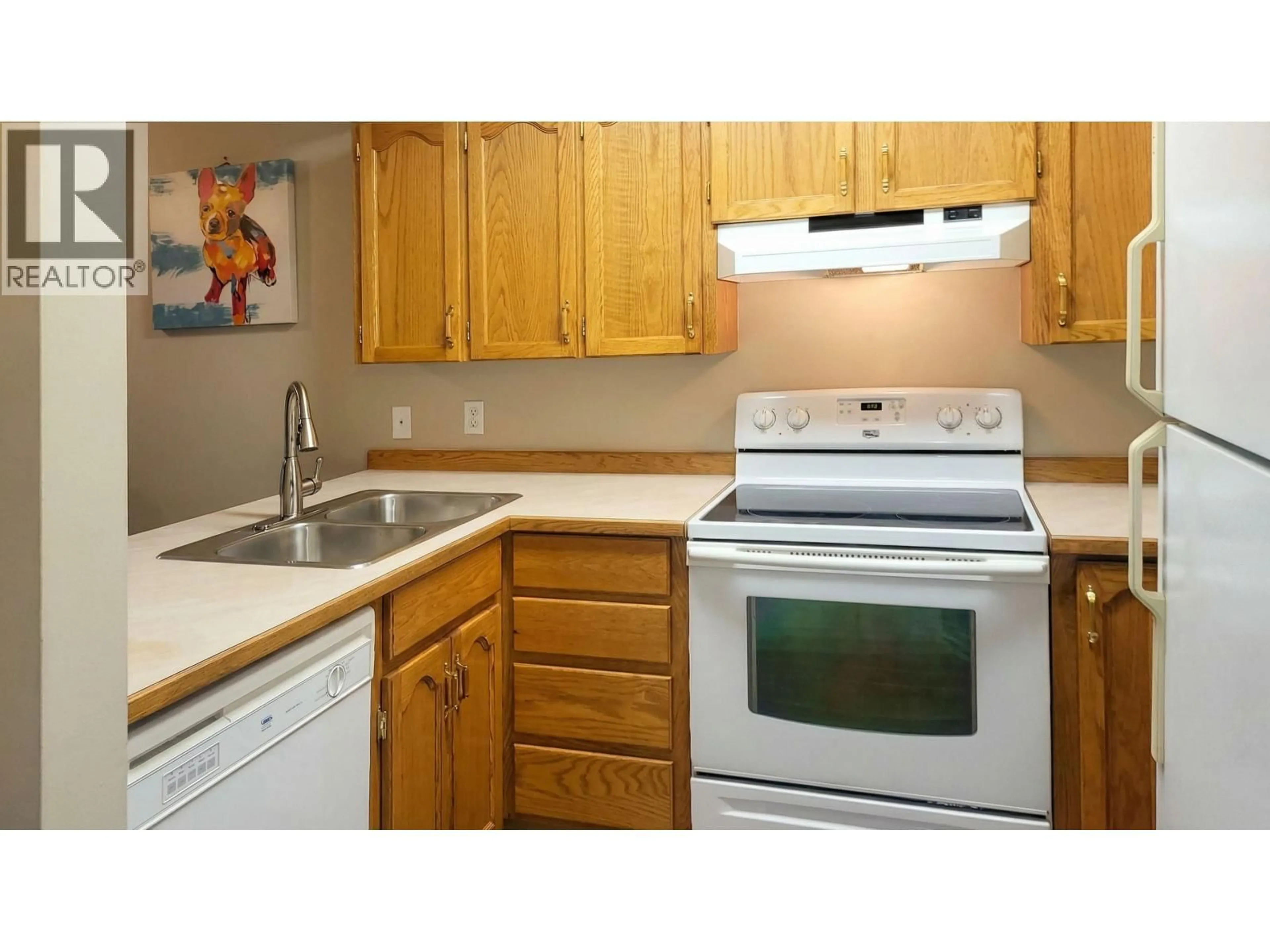 Standard kitchen, wood/laminate floor for 203 - 11595 FRASER STREET, Maple Ridge British Columbia V2X0X7