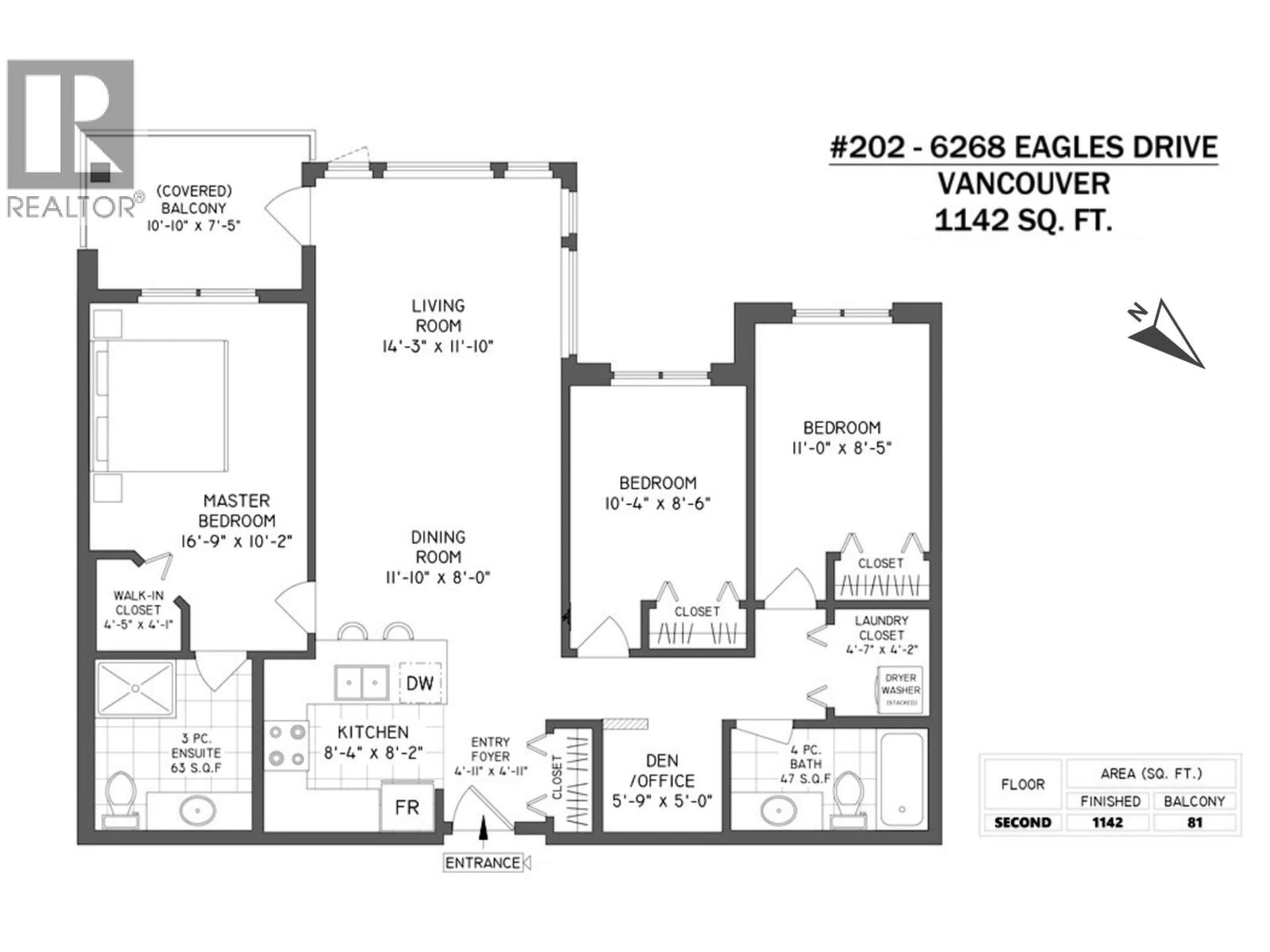 Floor plan for 202 - 6268 EAGLES DRIVE, Vancouver British Columbia V6T0A2