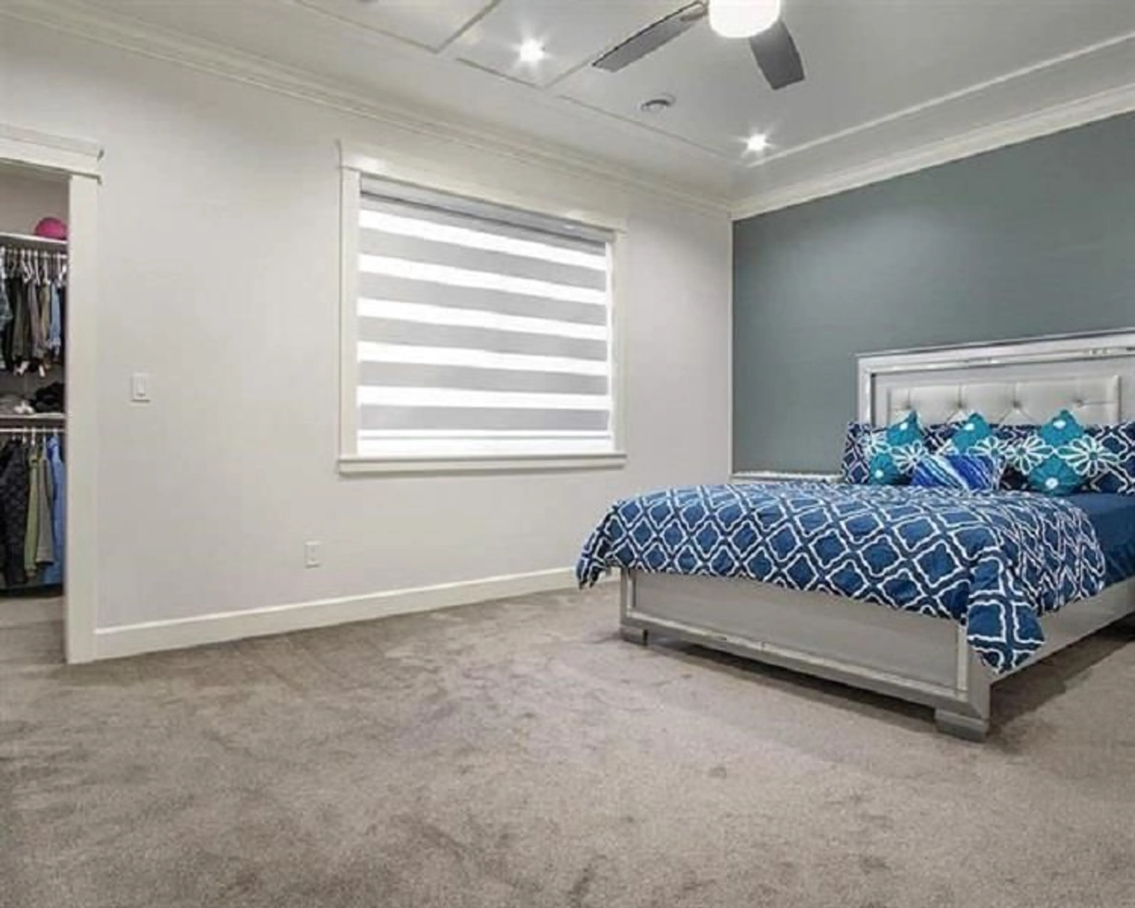 Bedroom with bed, carpet floor for 13849 60A AVENUE, Surrey British Columbia V3X0H3