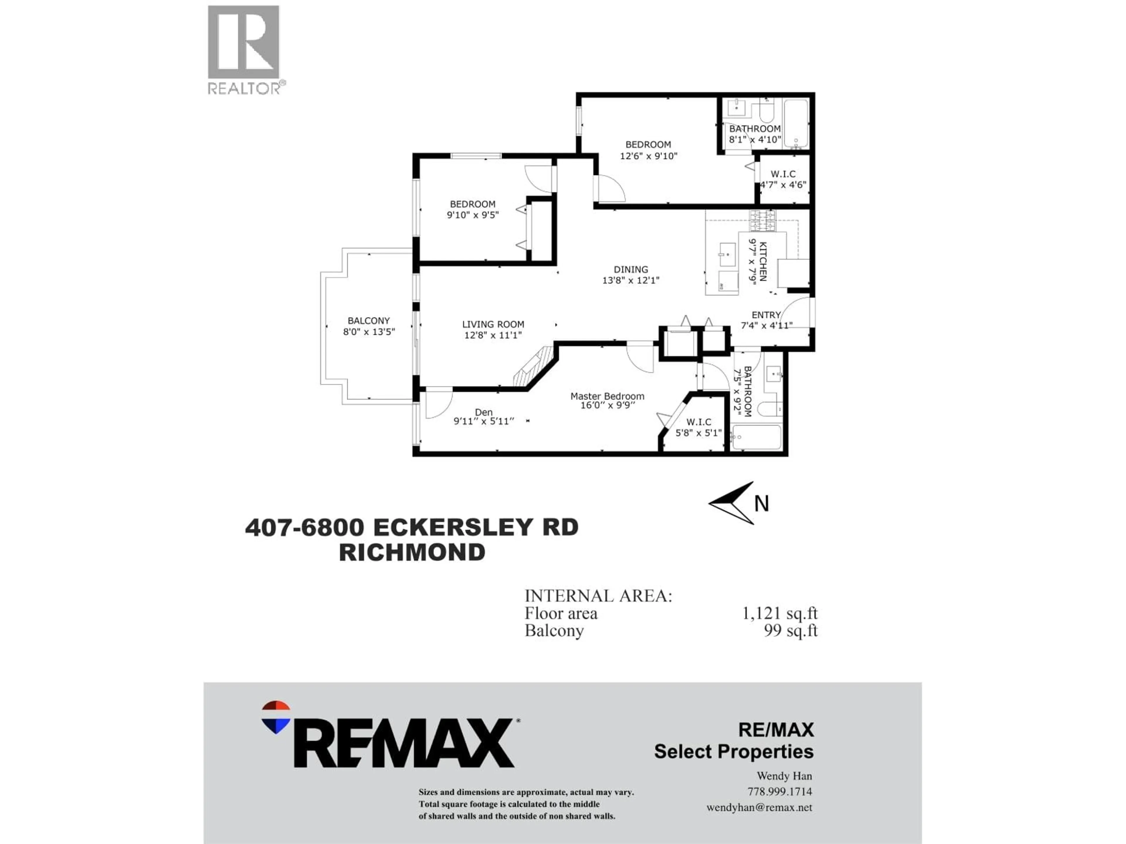 Floor plan for 407 - 6800 ECKERSLEY ROAD, Richmond British Columbia V6Y0E7