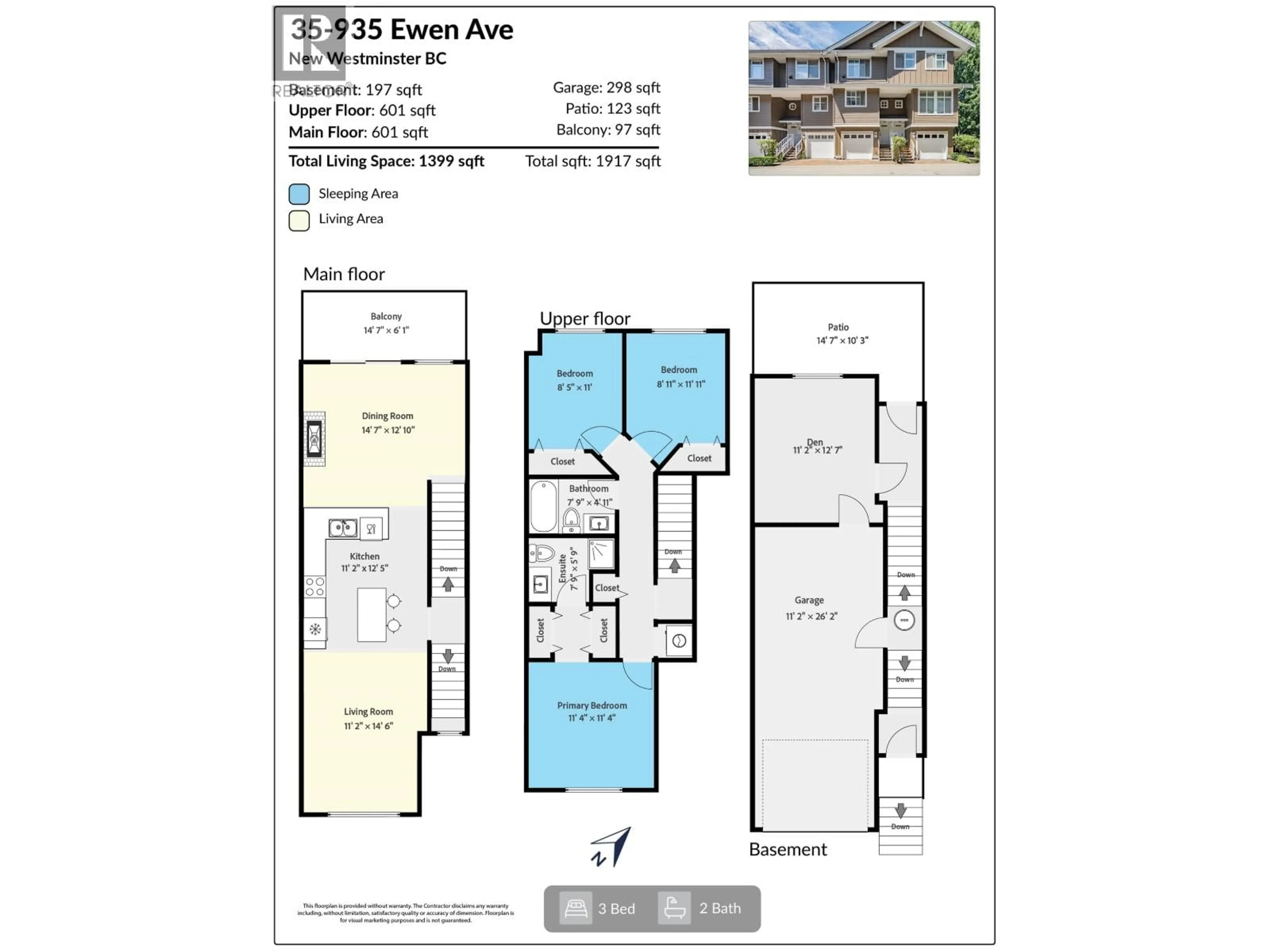Floor plan for 35 - 935 EWEN AVENUE, New Westminster British Columbia V3M0A1