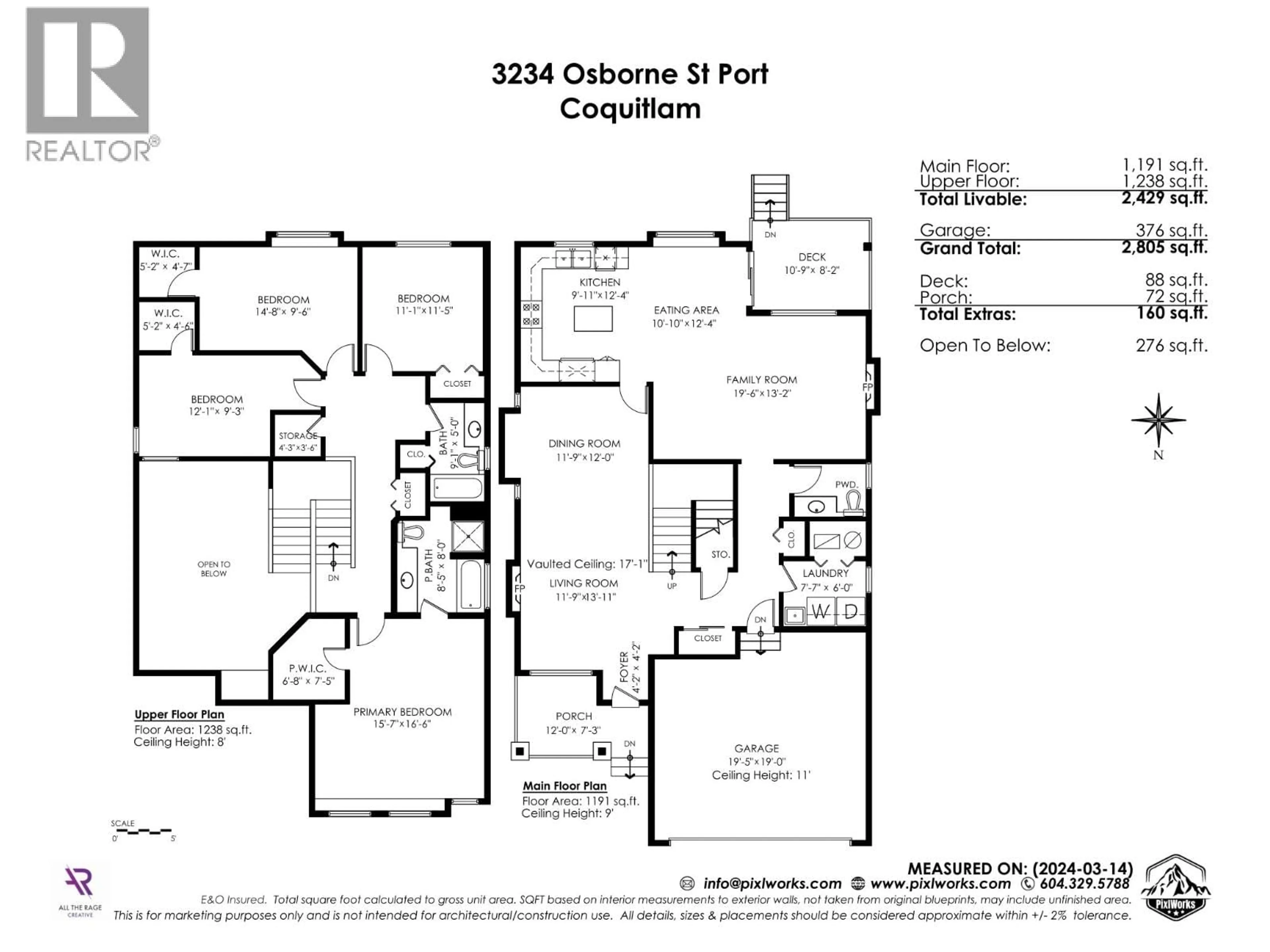 Floor plan for 3234 OSBORNE STREET, Port Coquitlam British Columbia V3B8C8