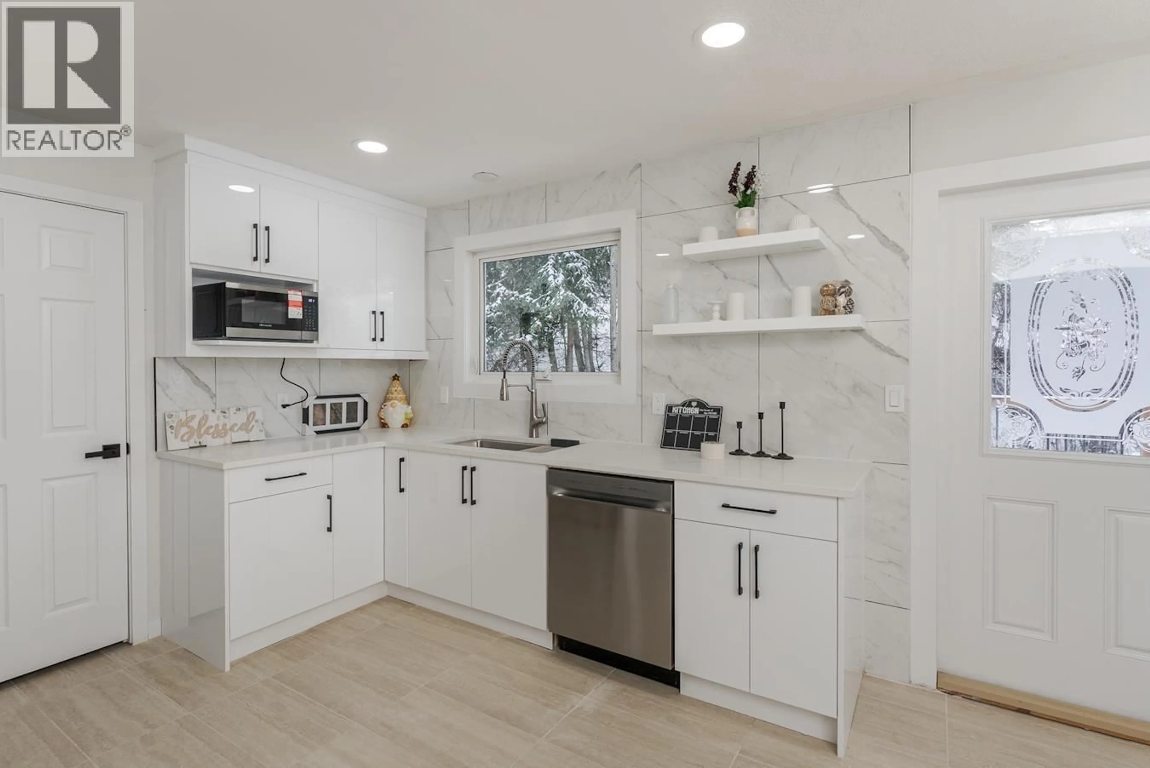 Contemporary kitchen, ceramic/tile floor for 2988 ANDRES ROAD, Prince George British Columbia V2N5E5