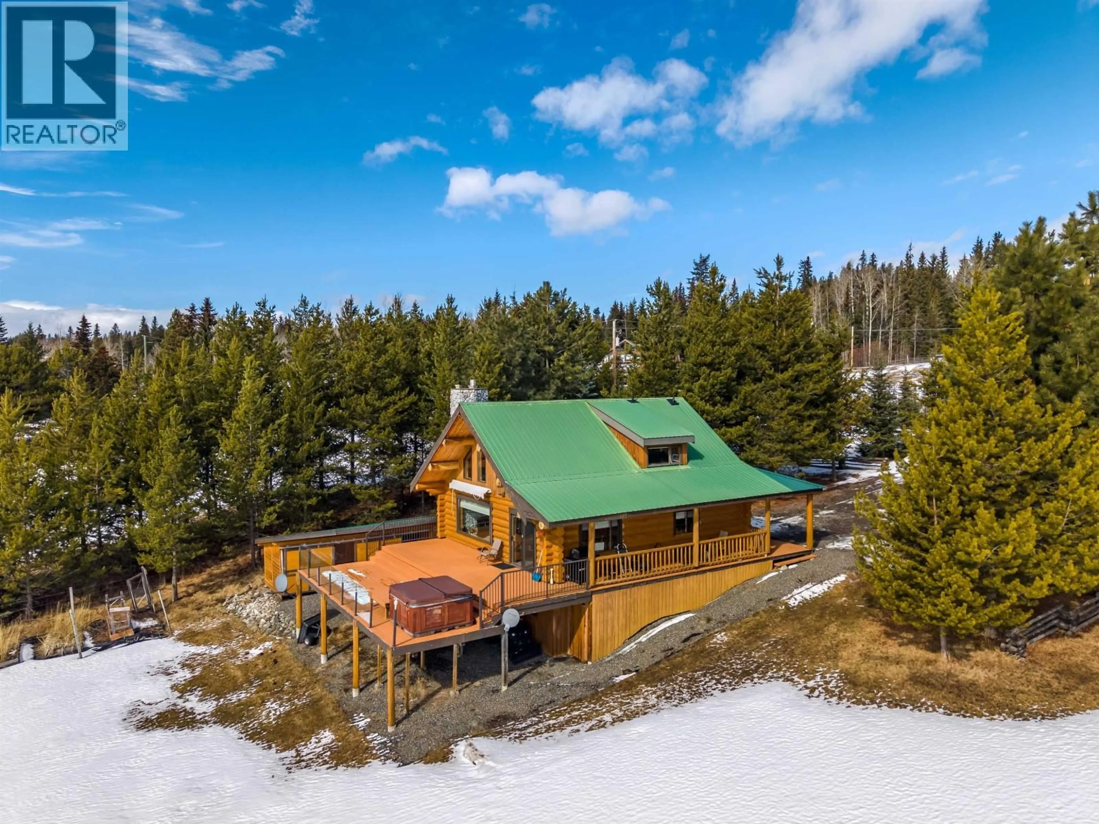 A pic from outside/outdoor area/front of a property/back of a property/a pic from drone, mountain view for 7540 MCCARTHY ROAD, Bridge Lake British Columbia V0K1E0