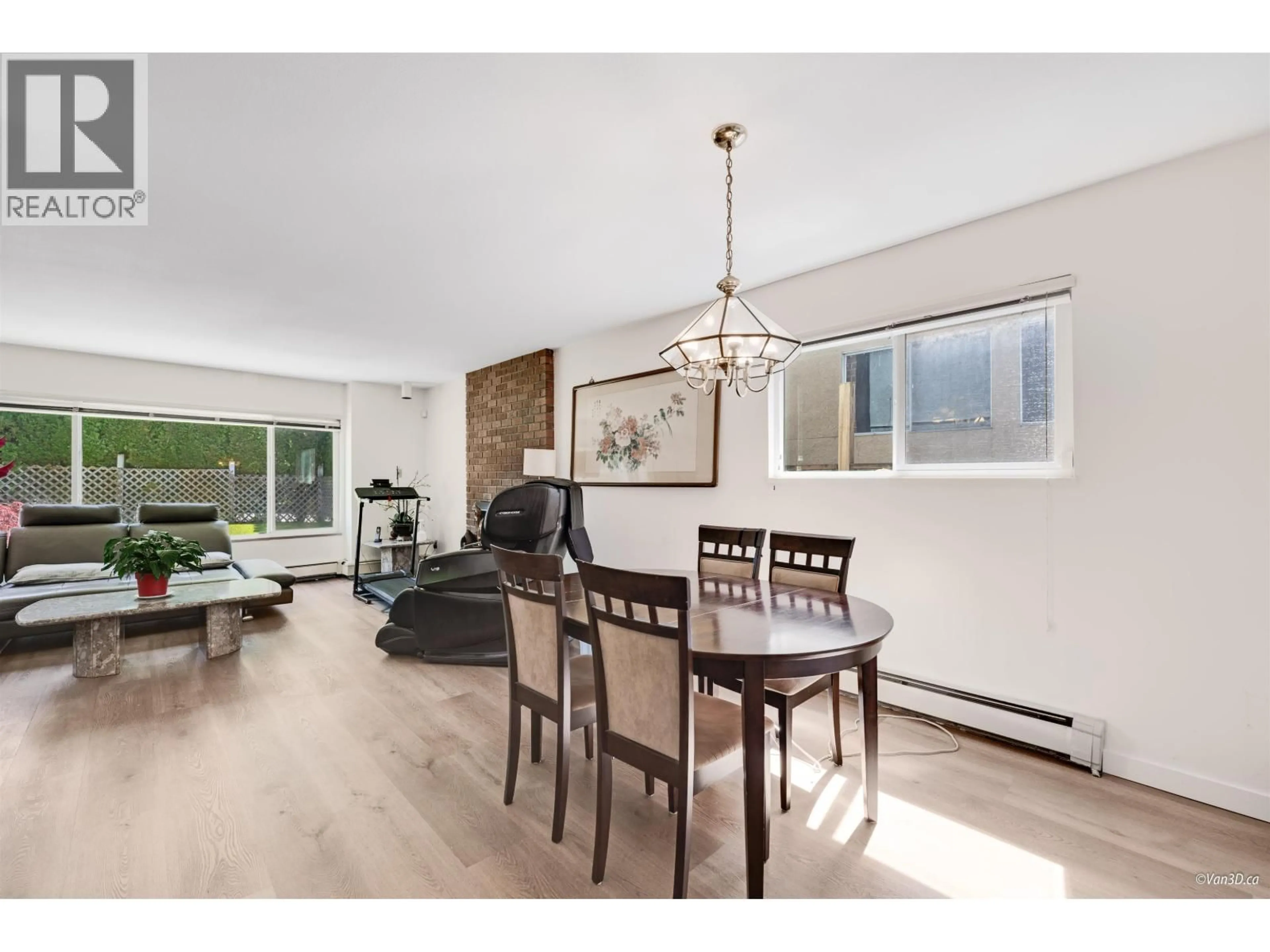 Dining room, wood/laminate floor for 8607 SELKIRK STREET, Vancouver British Columbia V6P4J2