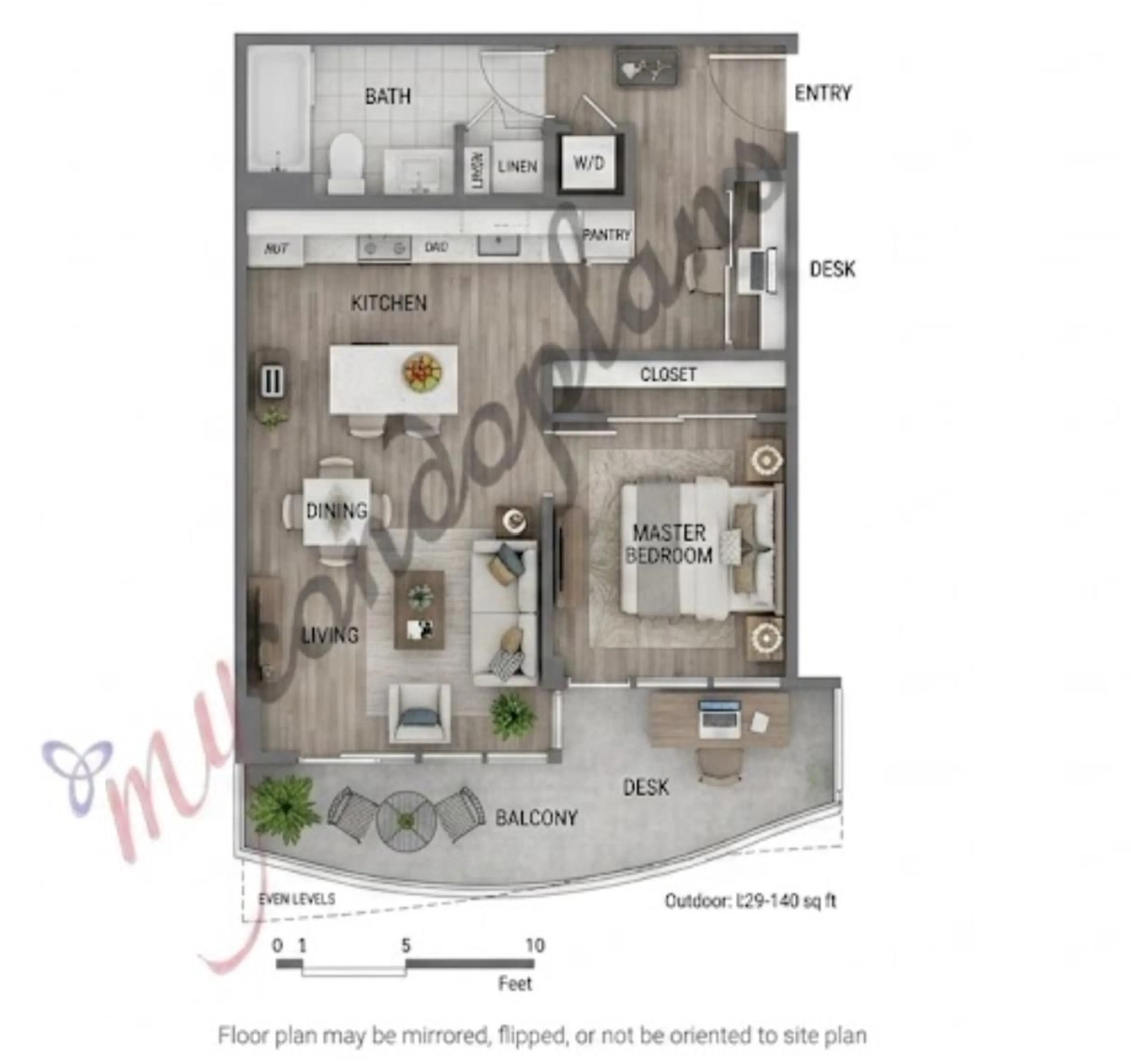 Floor plan for 709 - 13318 104 AVENUE, Surrey British Columbia V3T0R2