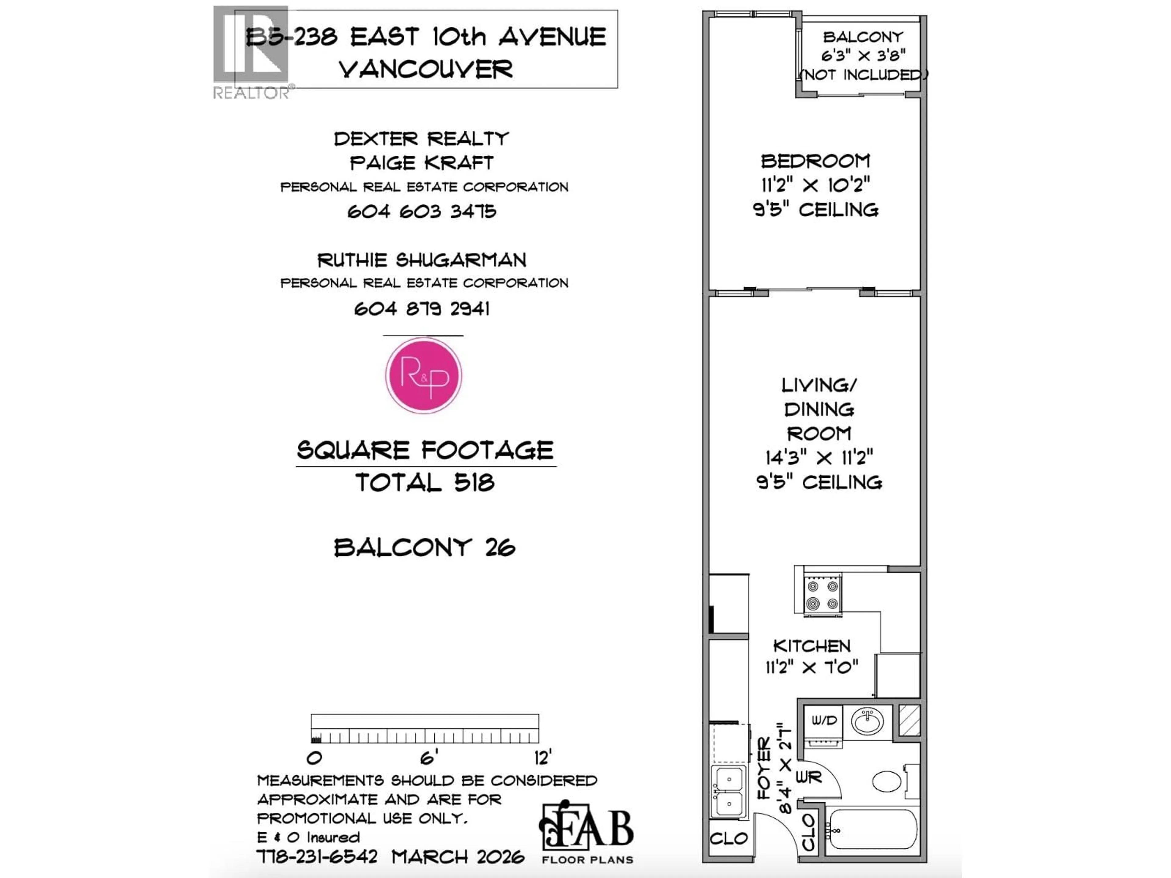 Floor plan for B5 - 238 10TH AVENUE, Vancouver British Columbia V5T1Z5