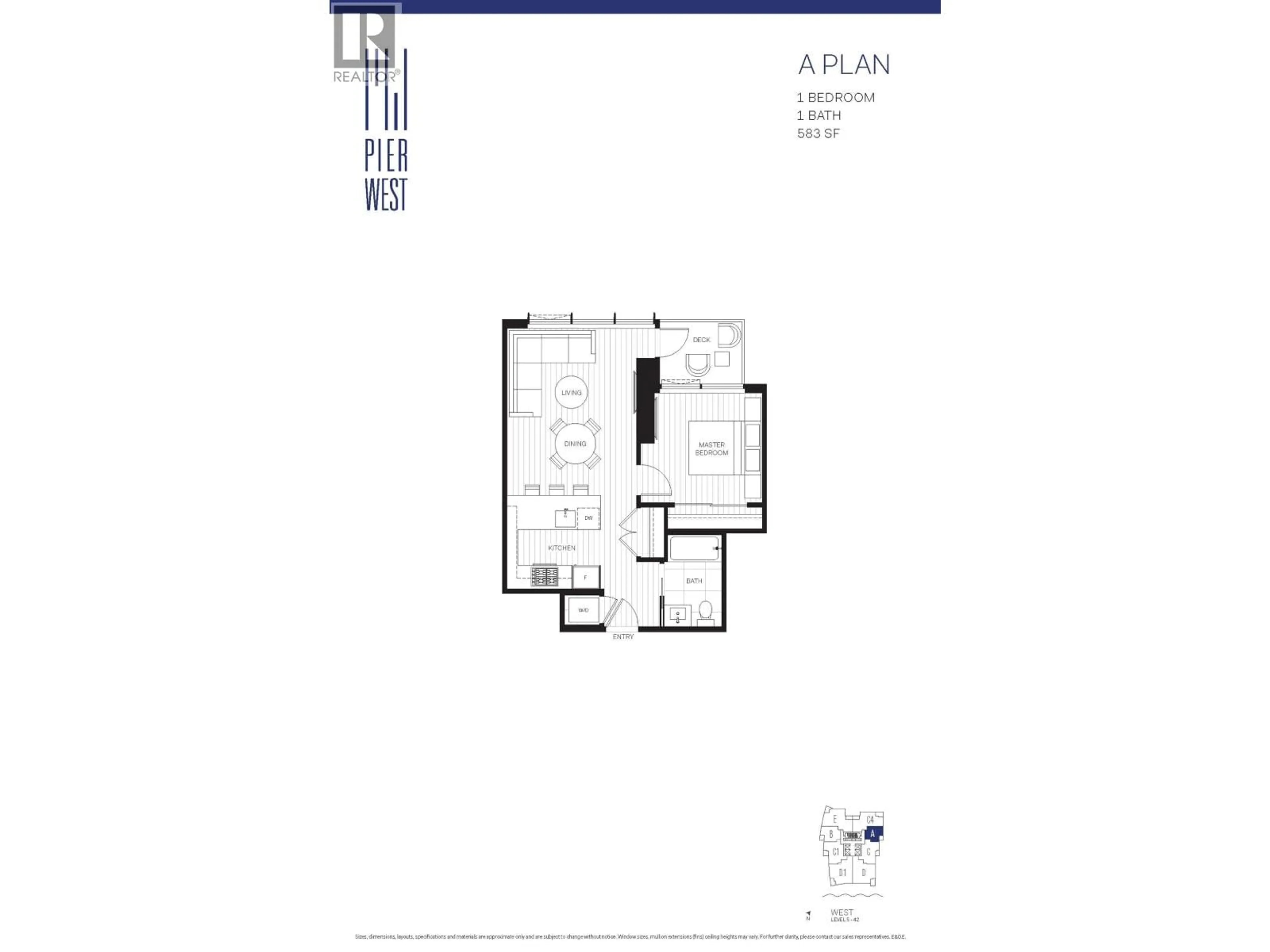 Floor plan for 3205 - 680 QUAYSIDE DRIVE, New Westminster British Columbia V3M6Z6