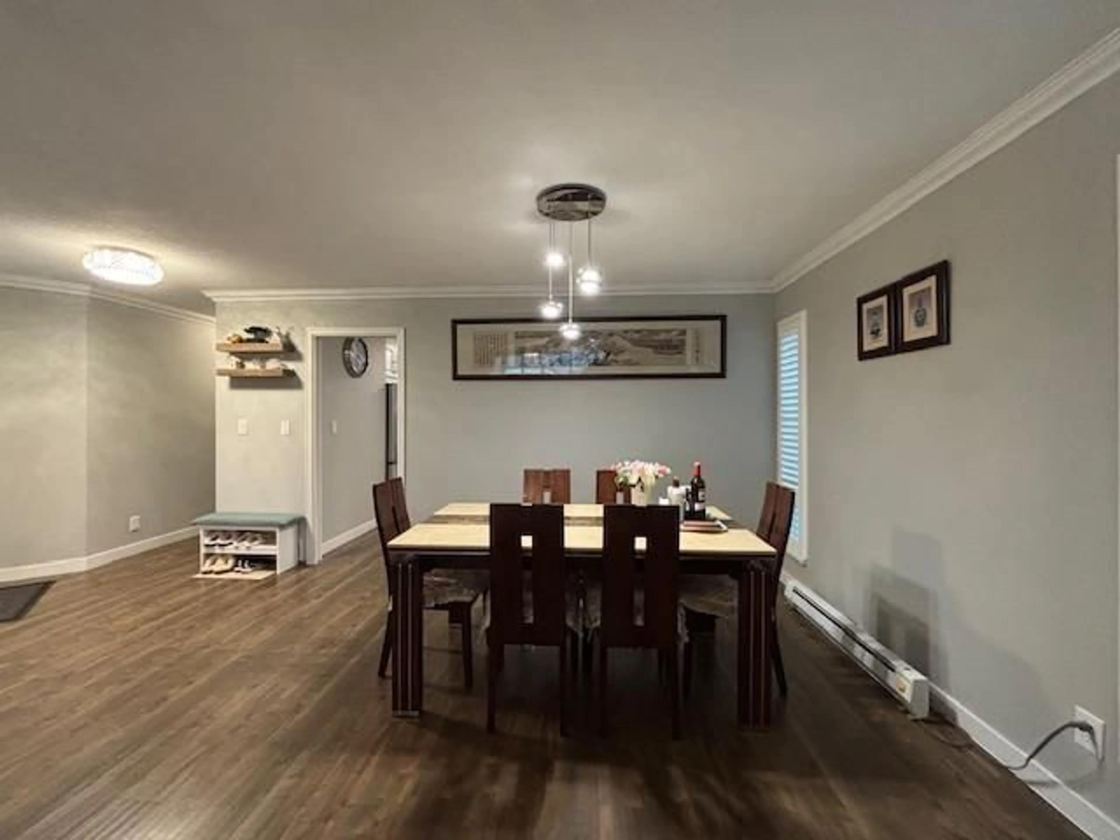 Dining room, wood/laminate floor for 1838 148A STREET, Surrey British Columbia V4A6R4