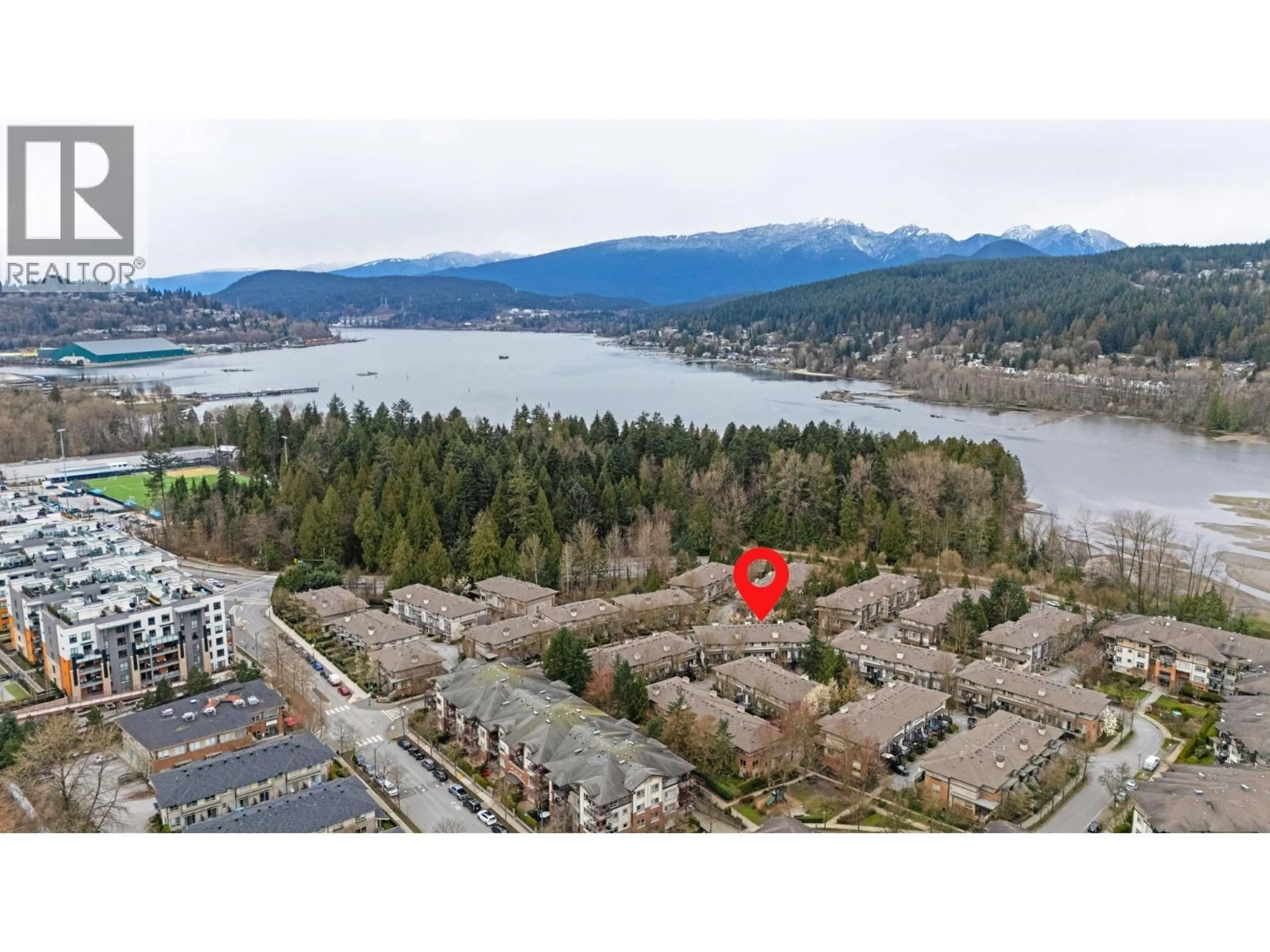 A pic from outside/outdoor area/front of a property/back of a property/a pic from drone, water/lake/river/ocean view for 86 - 100 KLAHANIE DRIVE, Port Moody British Columbia V3H5K3