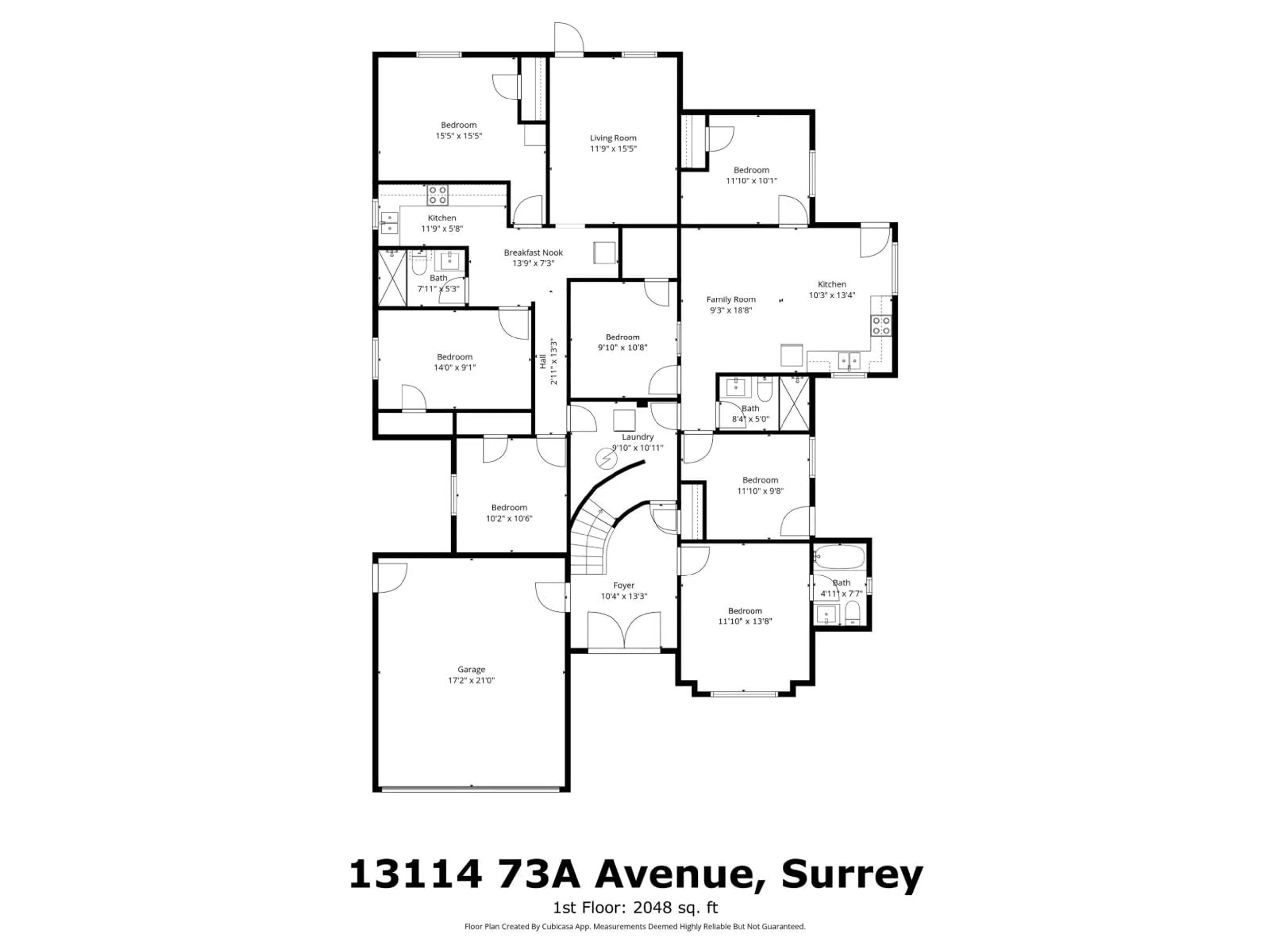 Floor plan for 13114 73A AVENUE, Surrey British Columbia V3W2R7