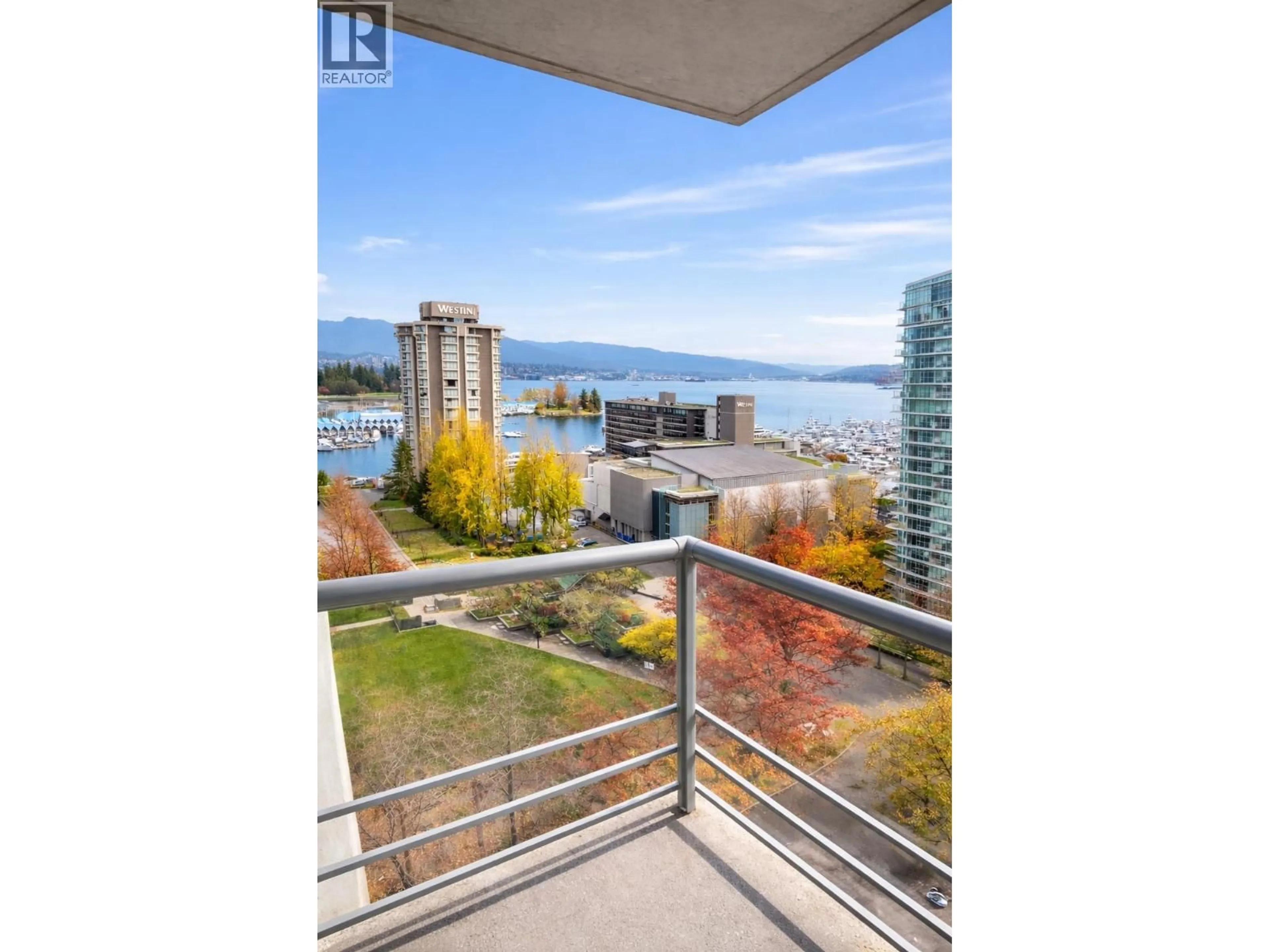 Balcony in the apartment, water/lake/river/ocean view for 1204 - 1710 BAYSHORE DRIVE, Vancouver British Columbia V6G3G4
