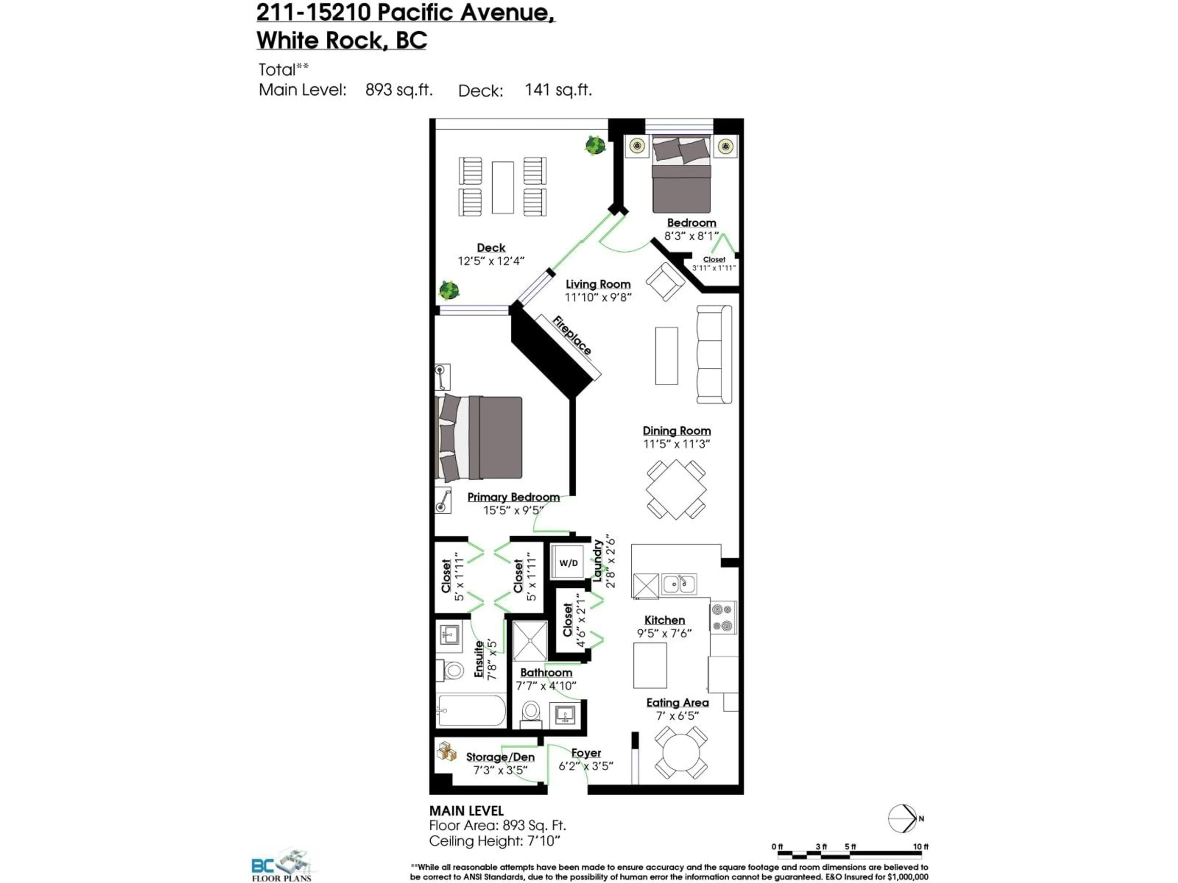 Floor plan for 211 - 15210 PACIFIC AVENUE, White Rock British Columbia V4B5L2
